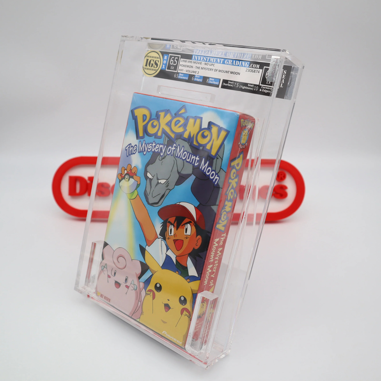 VHS POKEMON: THE MYSTERY OF MOUNT MOON – IGS GRADED 6.5 BOX & 6.5 SEALED – NEW!
