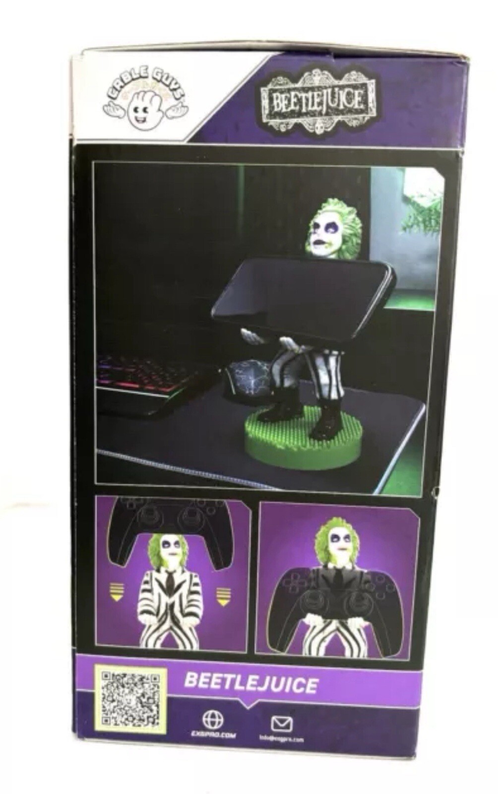 Beetlejuice Cable Guys Controller Phone Holder Stand & Shirt BUNDLE New Gaming