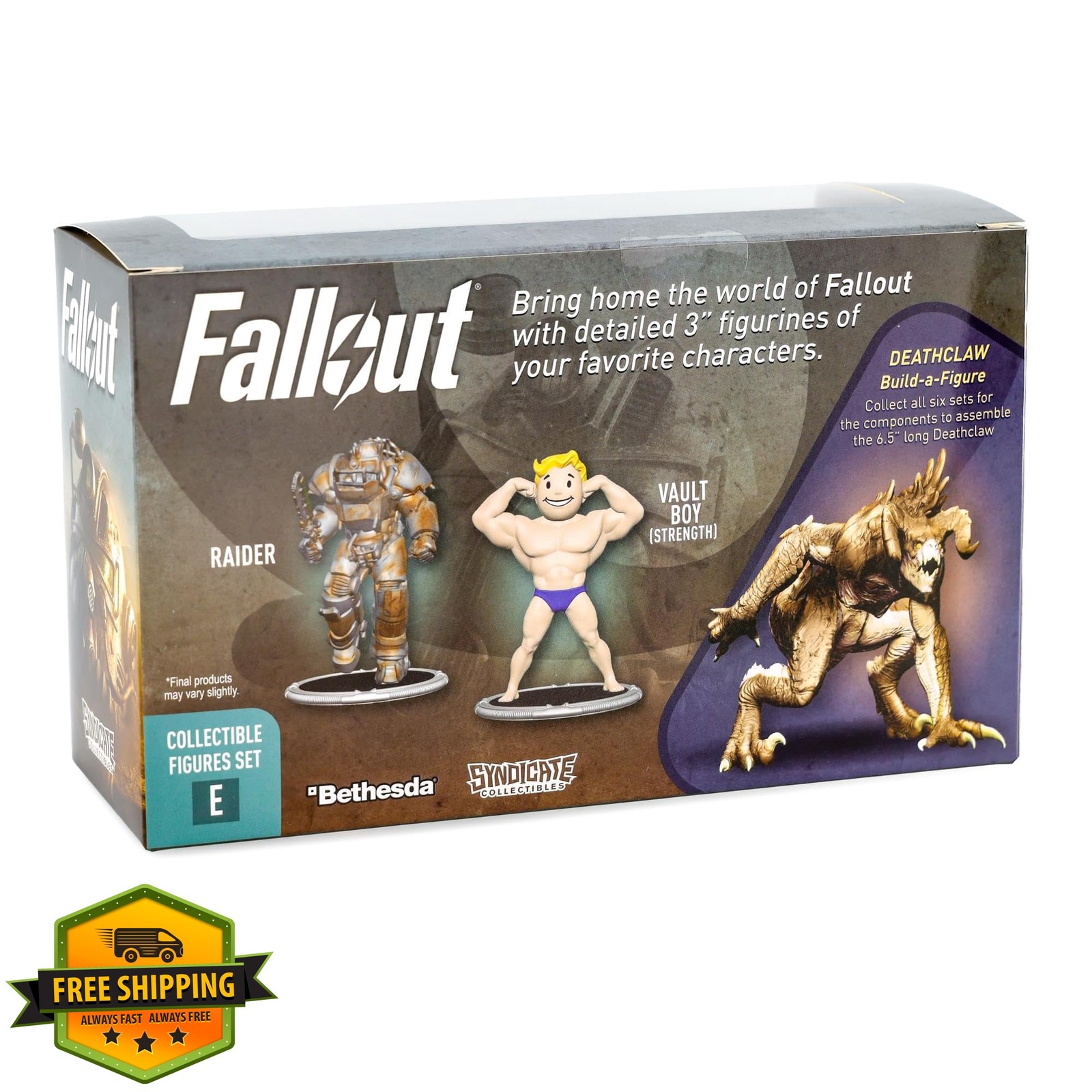 Toynk Fallout Raider and Vault Boy (Strong) 3-Inch Mini Figure Set 2-Pack for…