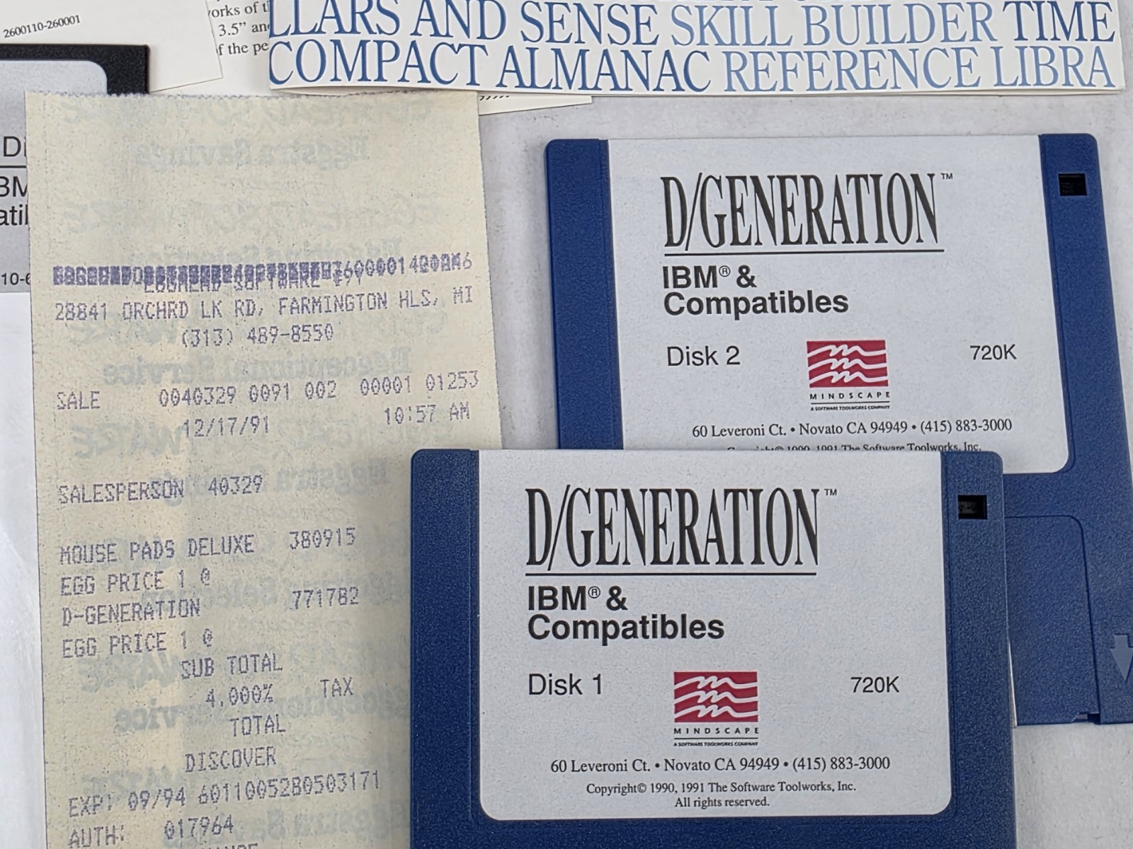 D/Generation BIG BOX PC 3.5 & 5.25″ Floppy Mindscape 1991
