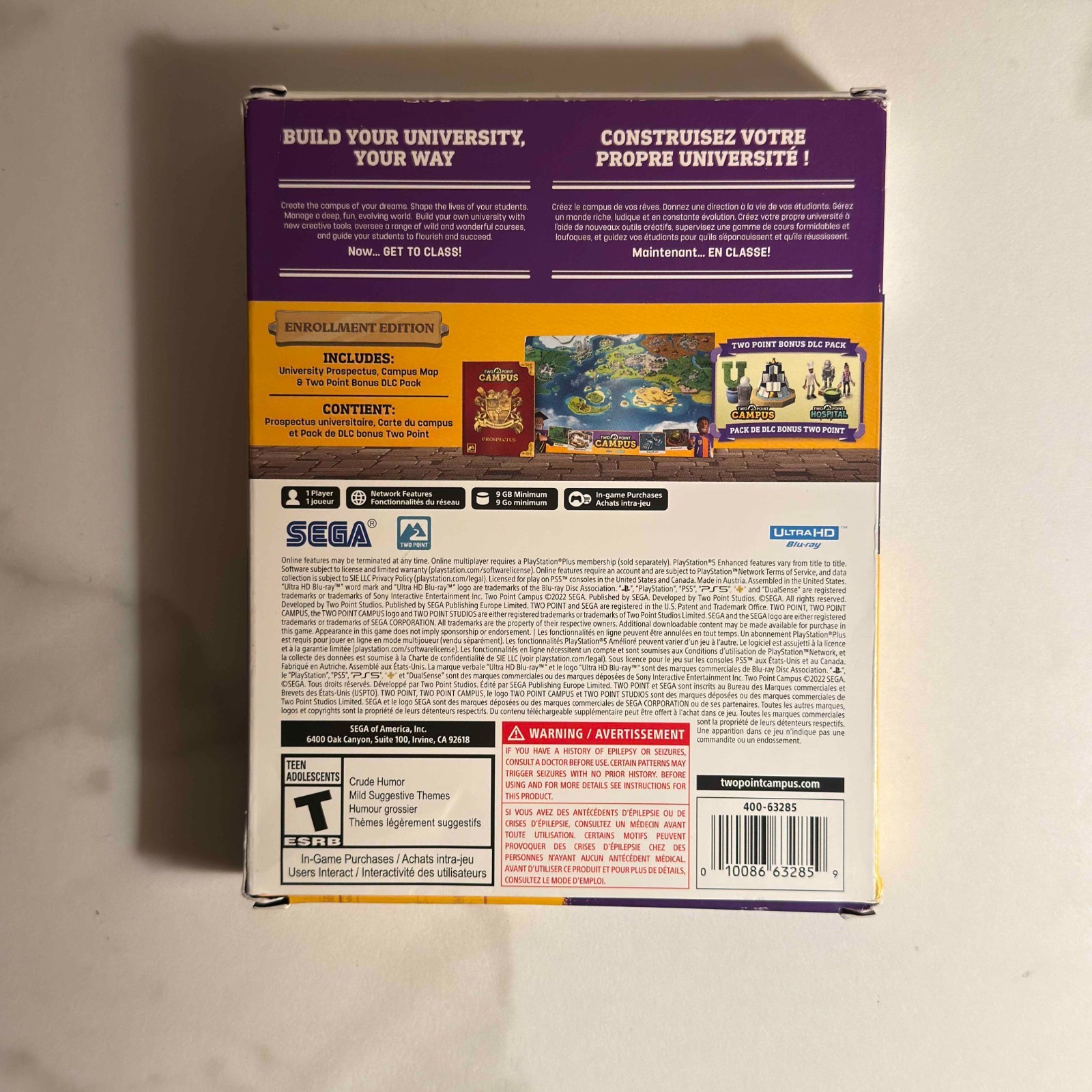 Two Point Campus – Enrollment Edition | PS5 | Lot #10 | PRISTINE