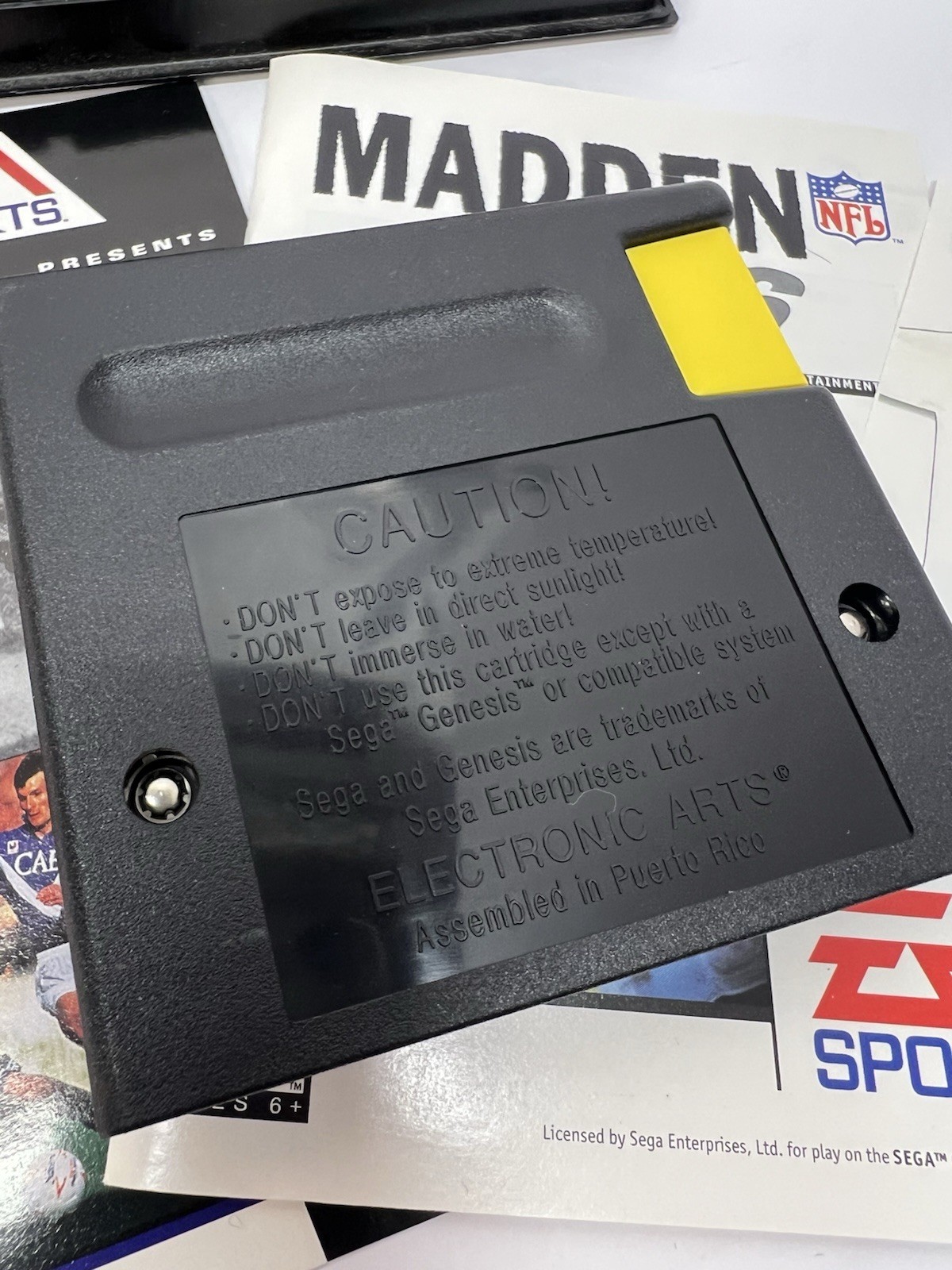 Madden NFL 96(Sega Genesis, 1995) With Manual And Promo Booklets EA Sports
