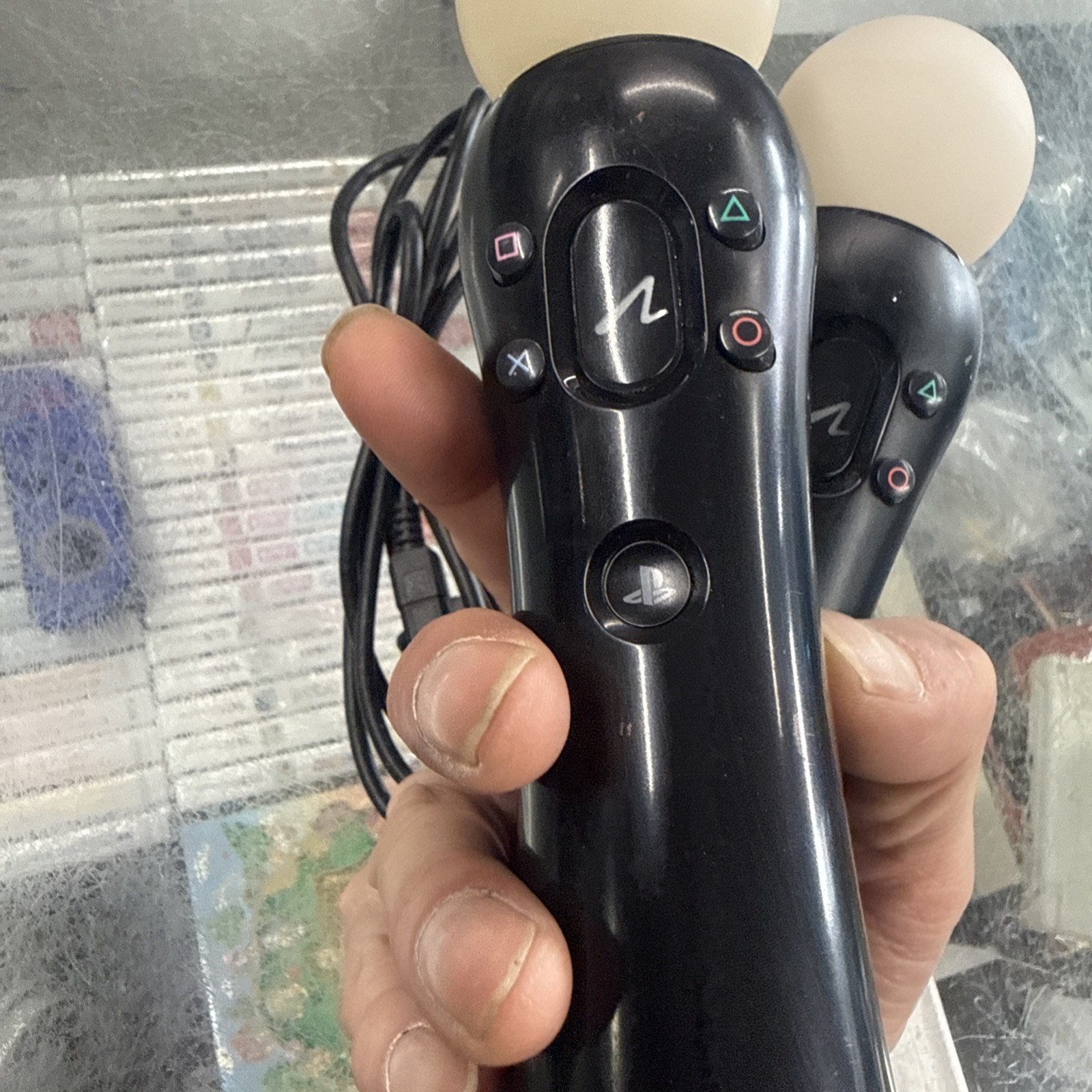 Lot of 2 Sony PlayStation 3 PS3 Motion Controller Black CECH-ZCM1U