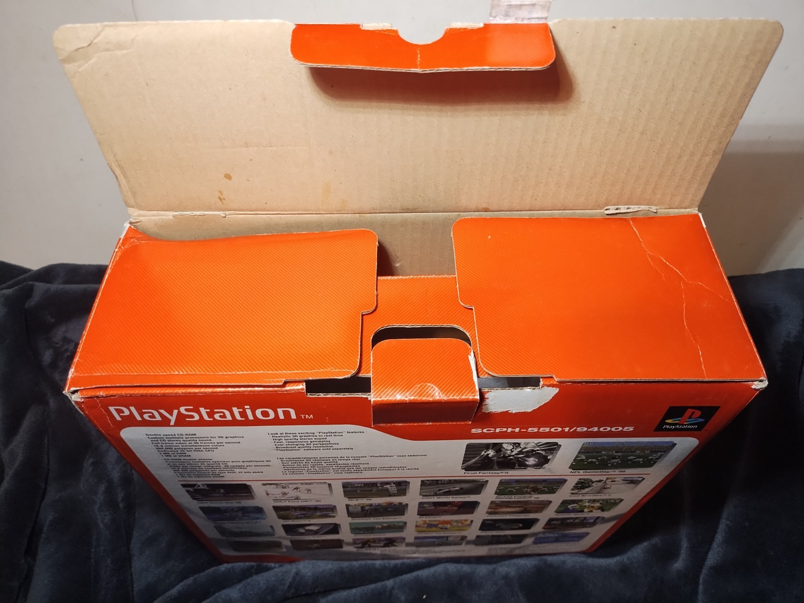 Empty Playstation 1 Console System Box, Foam, Protector & Manual Only PS1