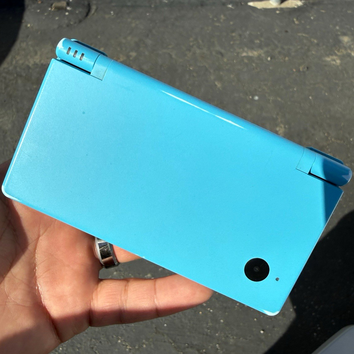 Nintendo DSi Lite Blue Console + Game Cartridge Lot (Mario, Star Wars, Batman)