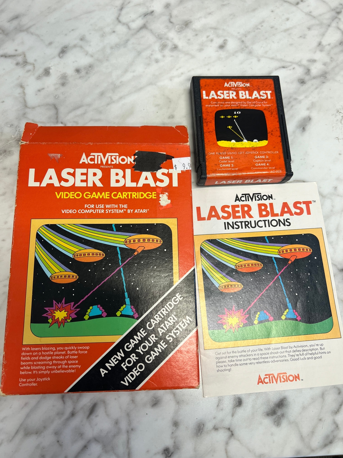 Laser Blast in box with manual CIB Atari 2600 AT8624