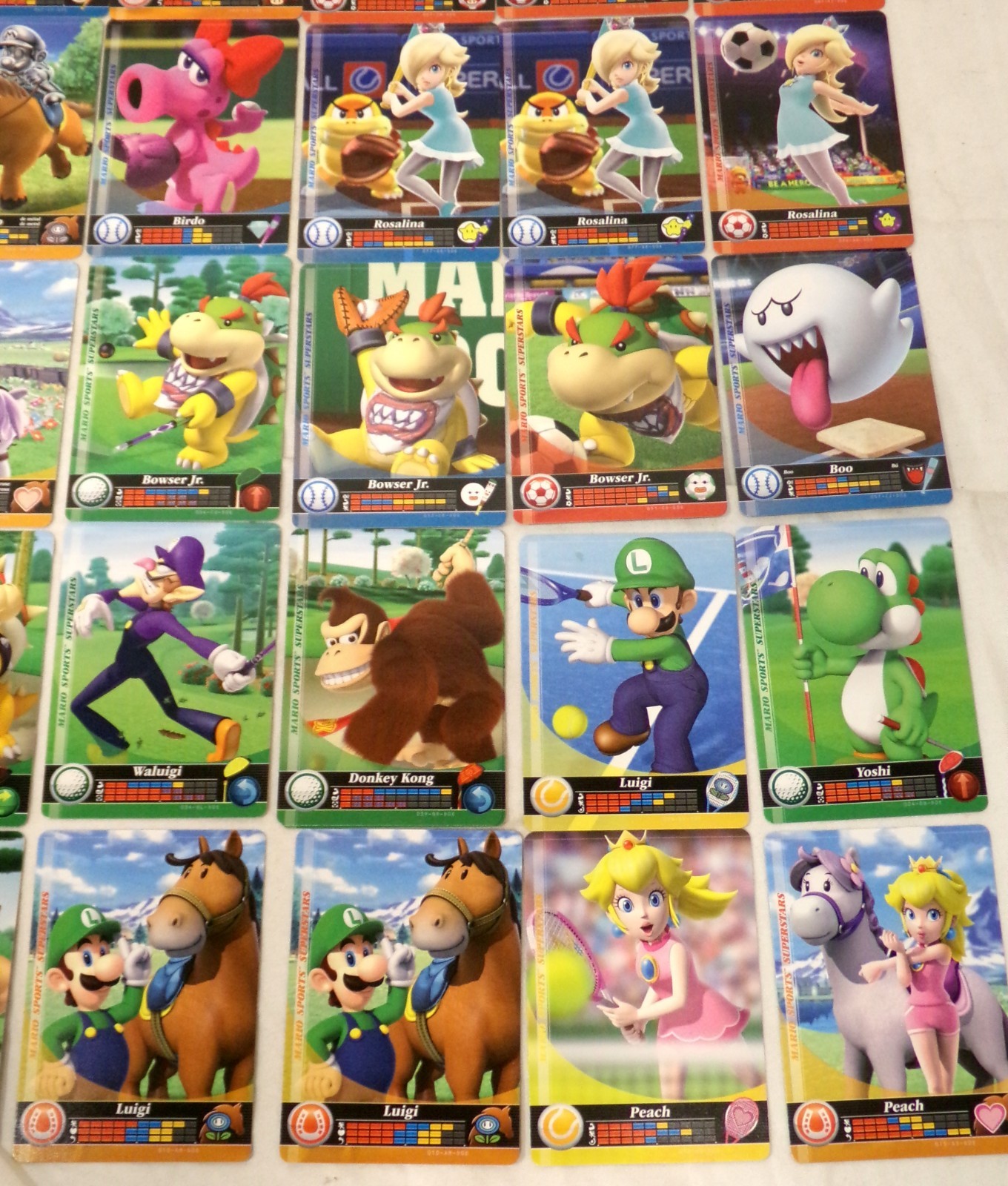 Nintendo Mario Sports Superstars Amiibo Cards Lot of 40 Boo Bowser Daisy Yoshi