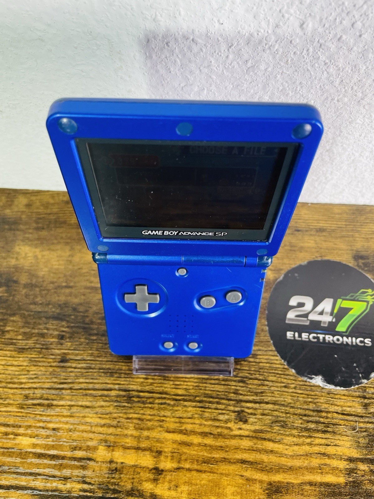 Gameboy Advance SP 001 Nintendo Cobalt Blue Advance Handheld TESTED READ DEFECT