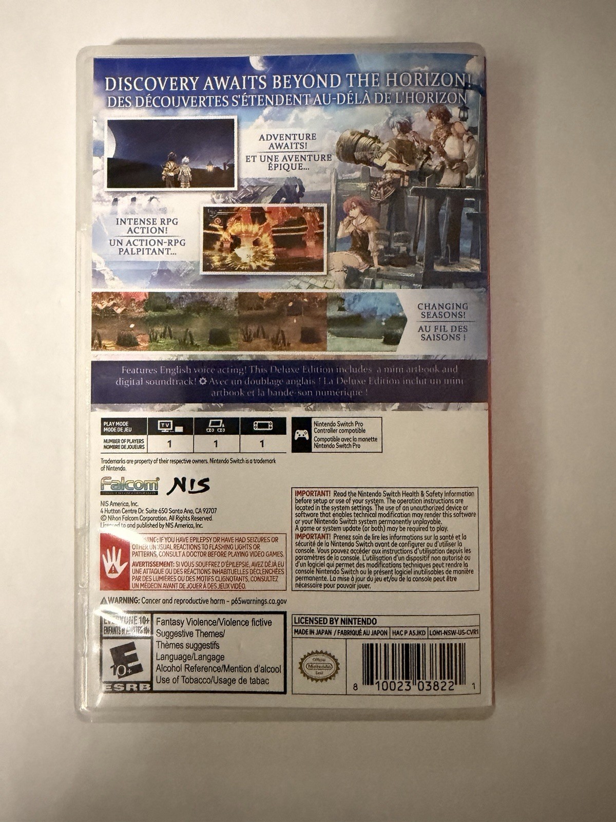 Legend of Nayuta: Boundless Trails Deluxe Edition Switch w/ Art Book