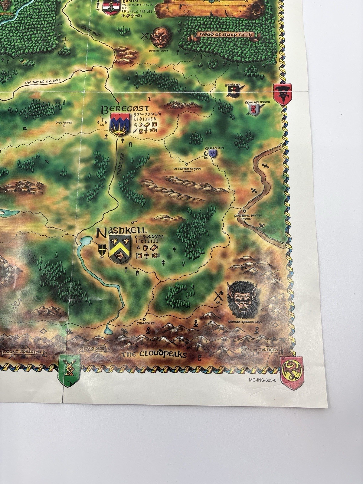 Original Baldur’s Gate Double-Sided Map Insert Sword Coast City MC-INS-625-0