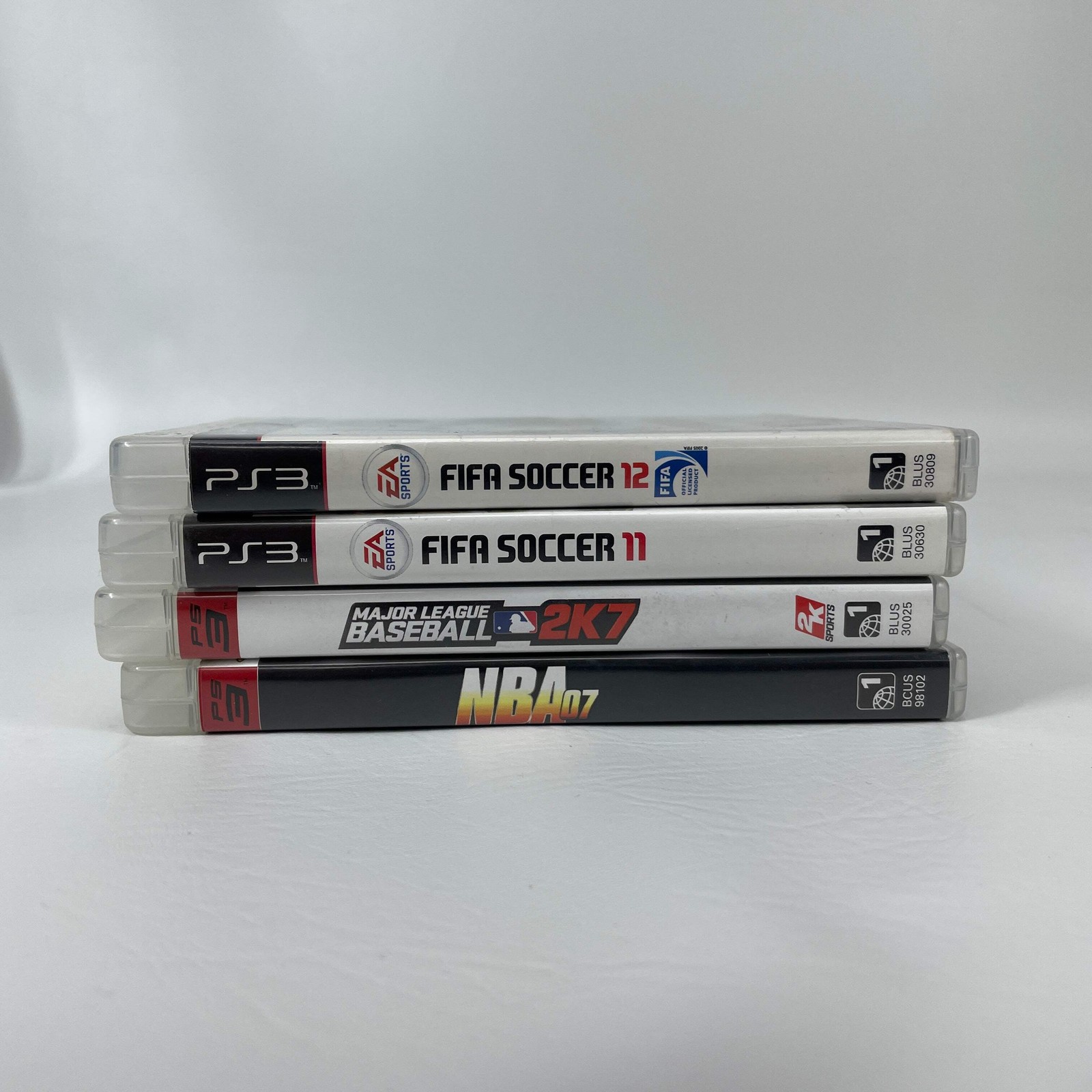 Lot of 4 PS3 Sports Games FIFA 11 FIFA 12 NBA 07 MLB 2K Major League Baseball