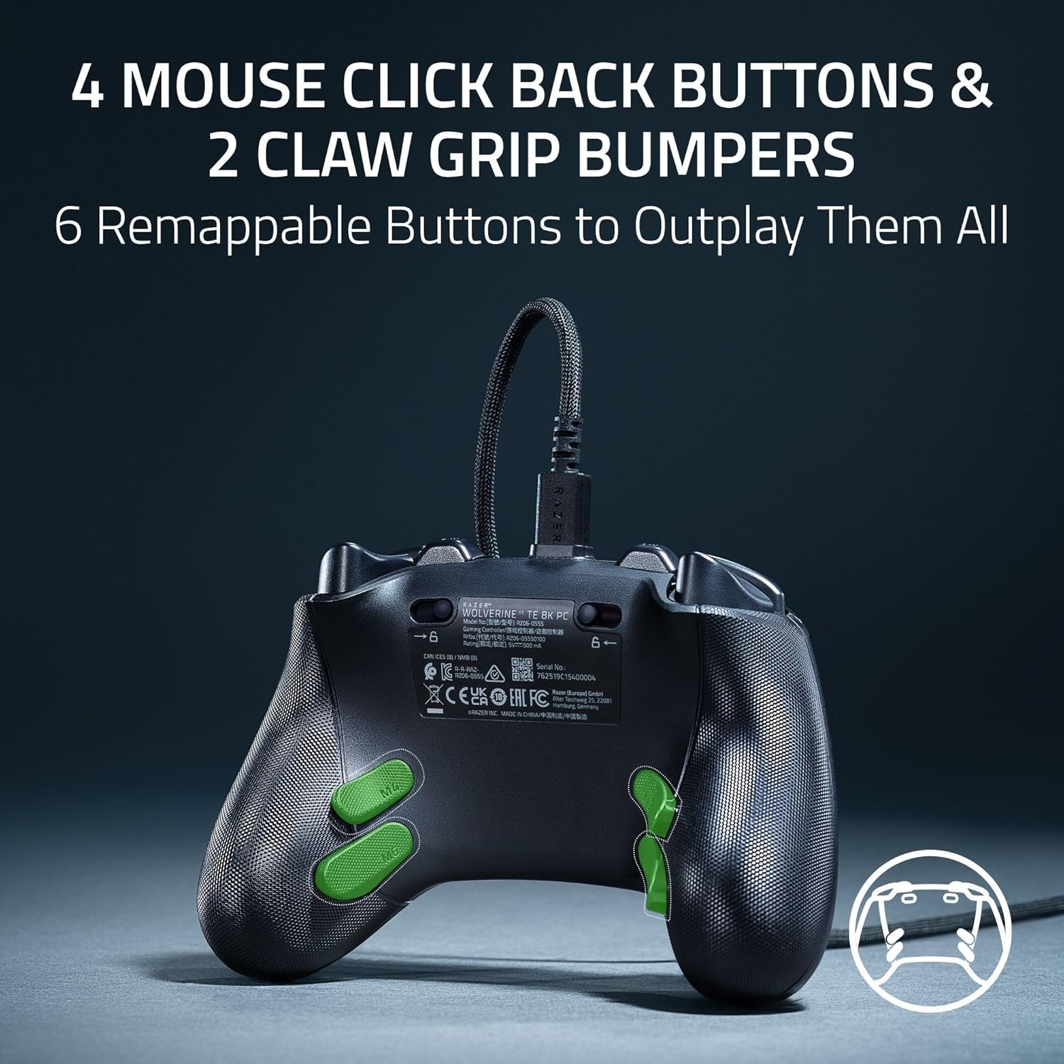 Razer Wolverine V3 Tournament Edition 8K Wired Controller Certified Refurbished