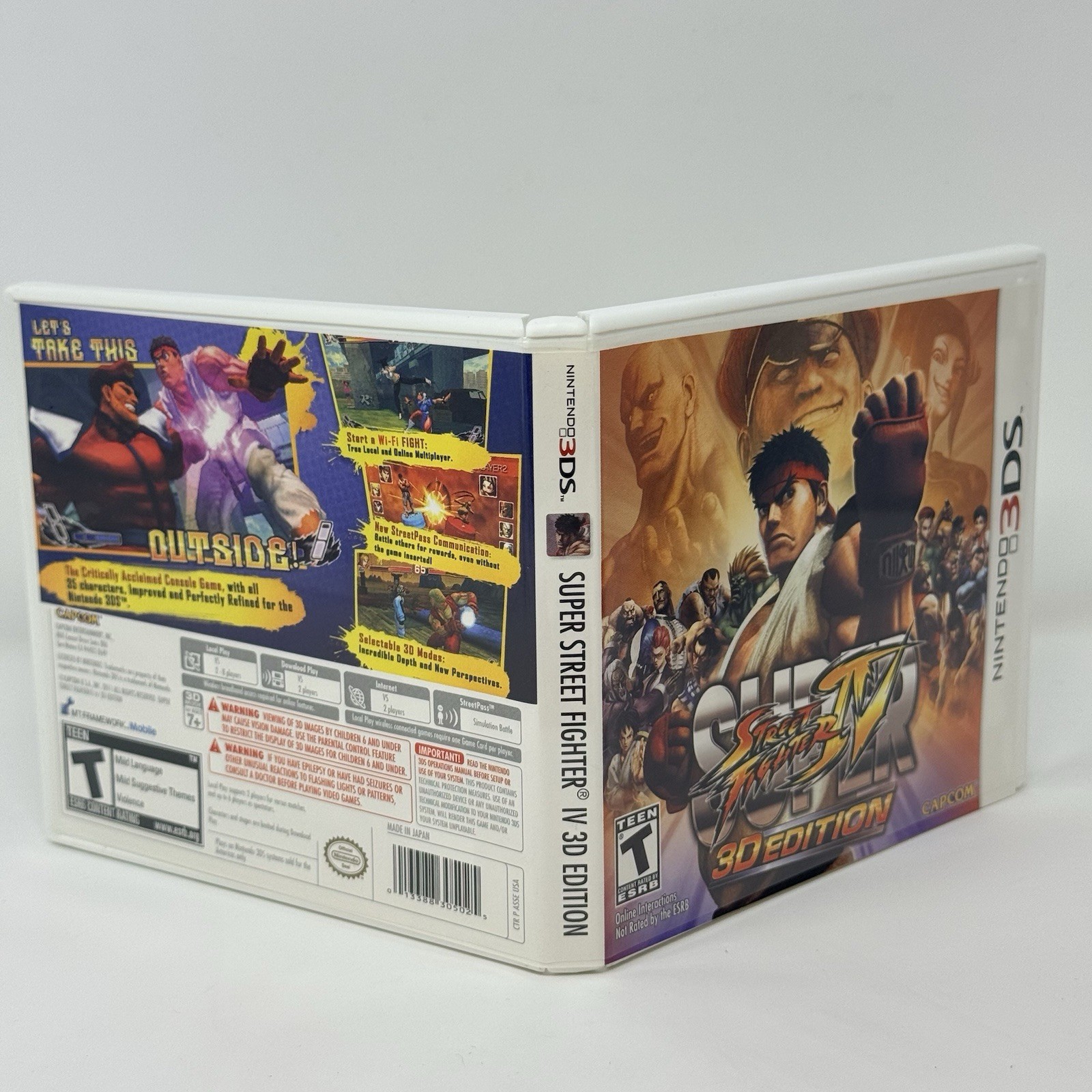 Super Street Fighter IV 3D Edition Nintendo 3DS No Game Slipcover