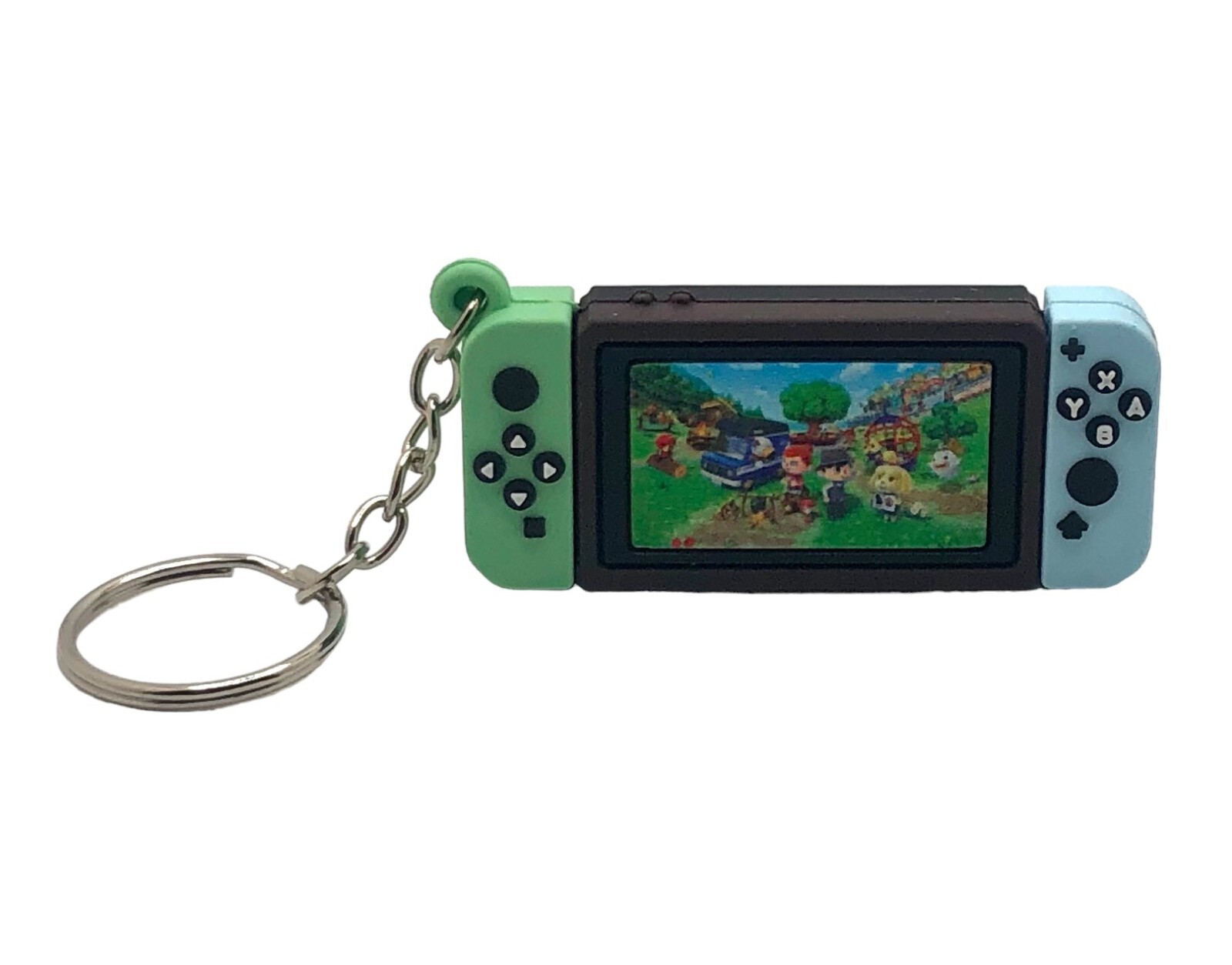 Collectable NINTENDO SWITCH Keychain – Animal Crossing New Leaf – Green & Blue