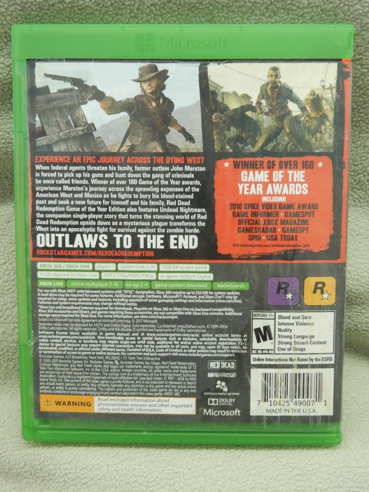 RED DEAD REDEMPTION – GAME OF THE YEAR EDITION Microsoft Xbox 360