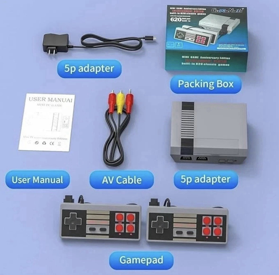 Retro Gaming Console with 620 Built-in Games Classic Gaming Console