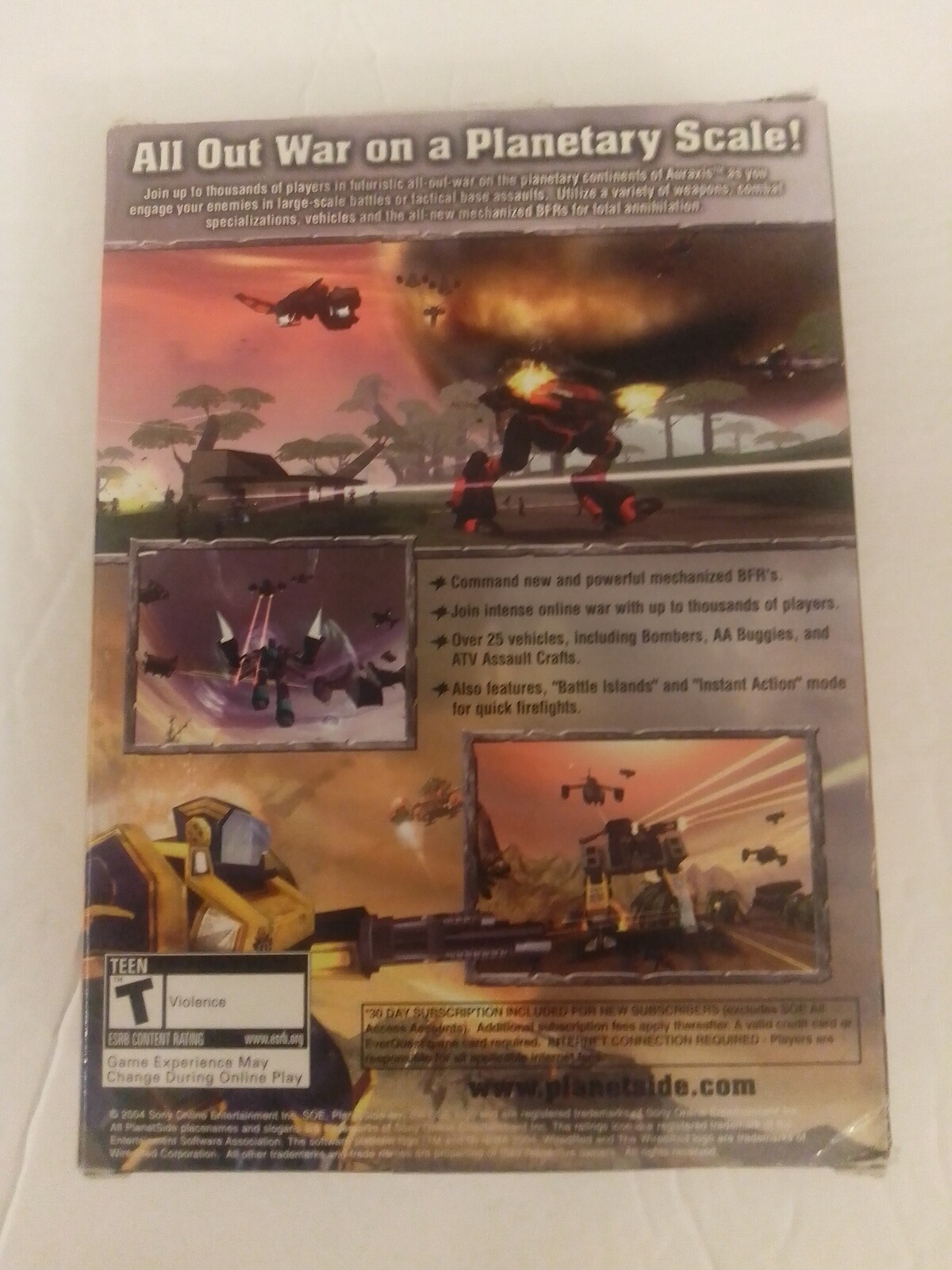 Sony Online Entertainment Planetside Aftershock Game CD-ROM Brand New Sealed
