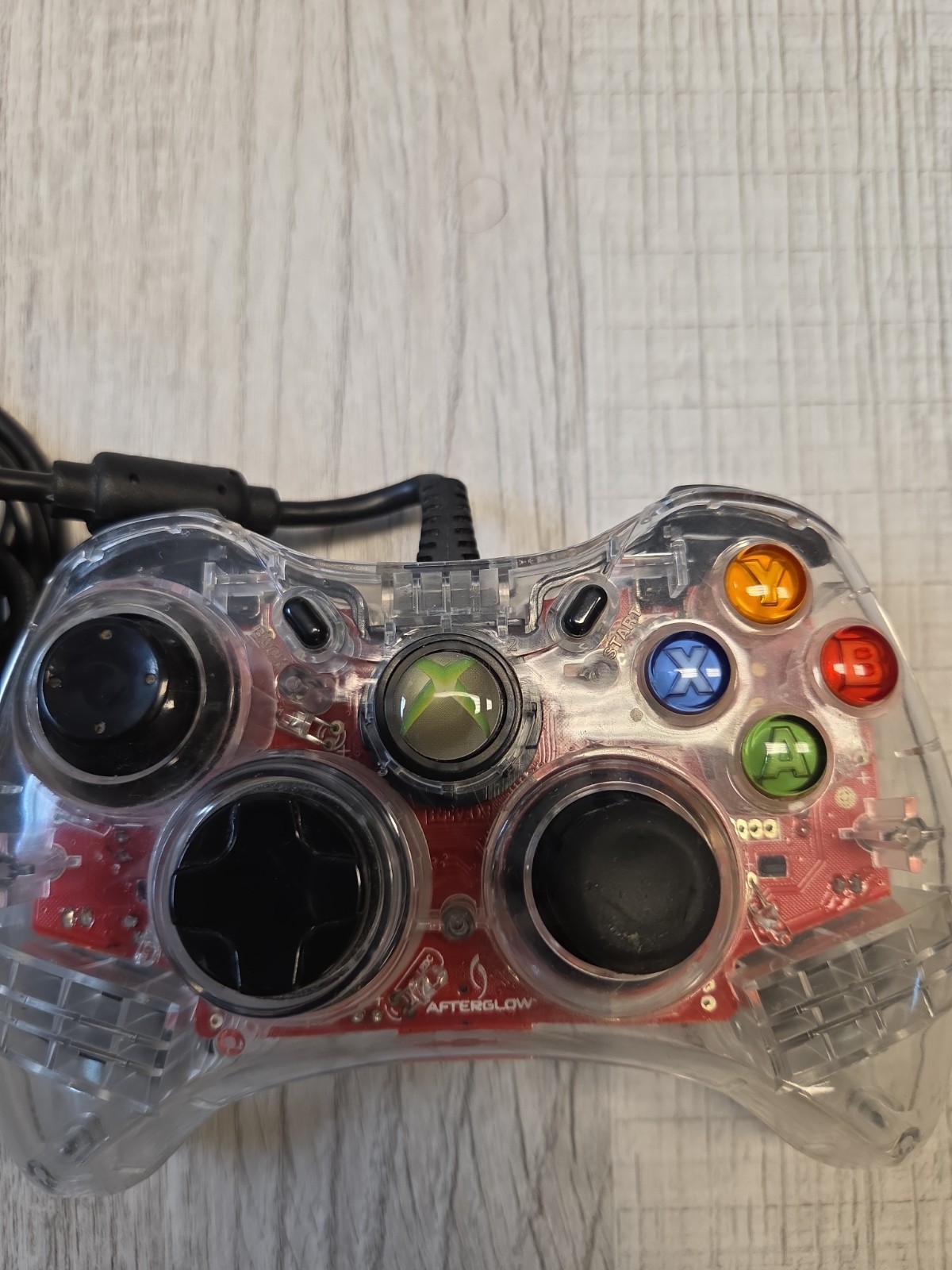 Afterglow AX.1 PL-3602 Wired USB Controller Xbox 360 Illuminated Clear Red