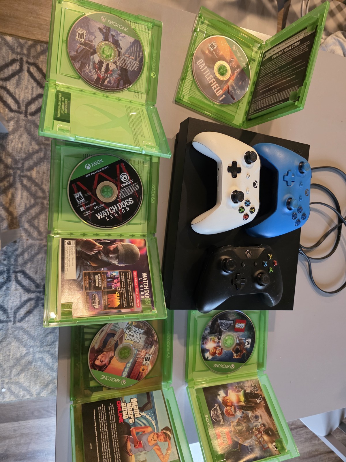 Xbox One X 1TB Console, 3 Wireless Controllers, 5 Games Bundle Tested