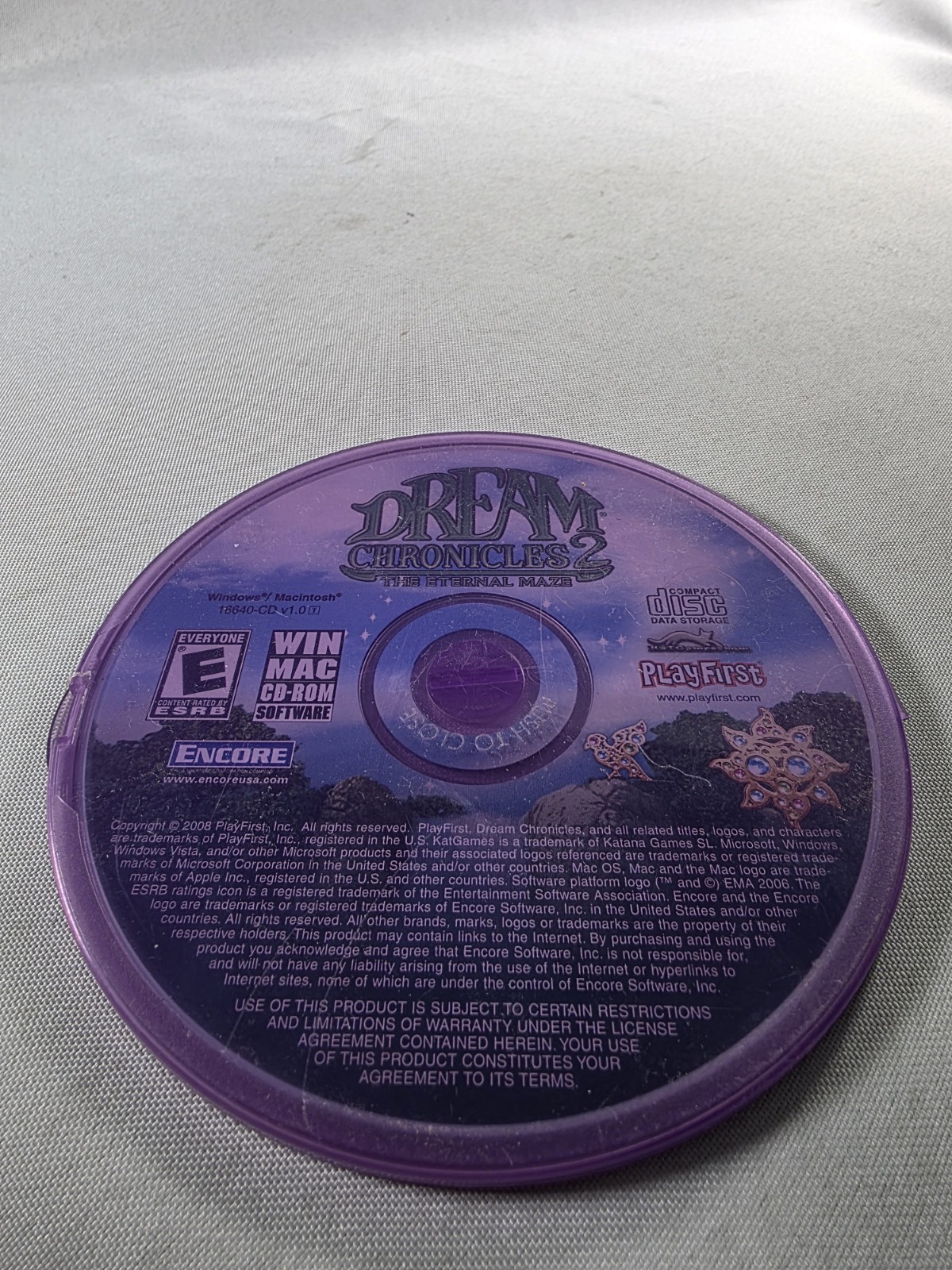 Dream Chronicles 2: The Eternal Maze (Windows/Mac, 2009) – Disc ONLY