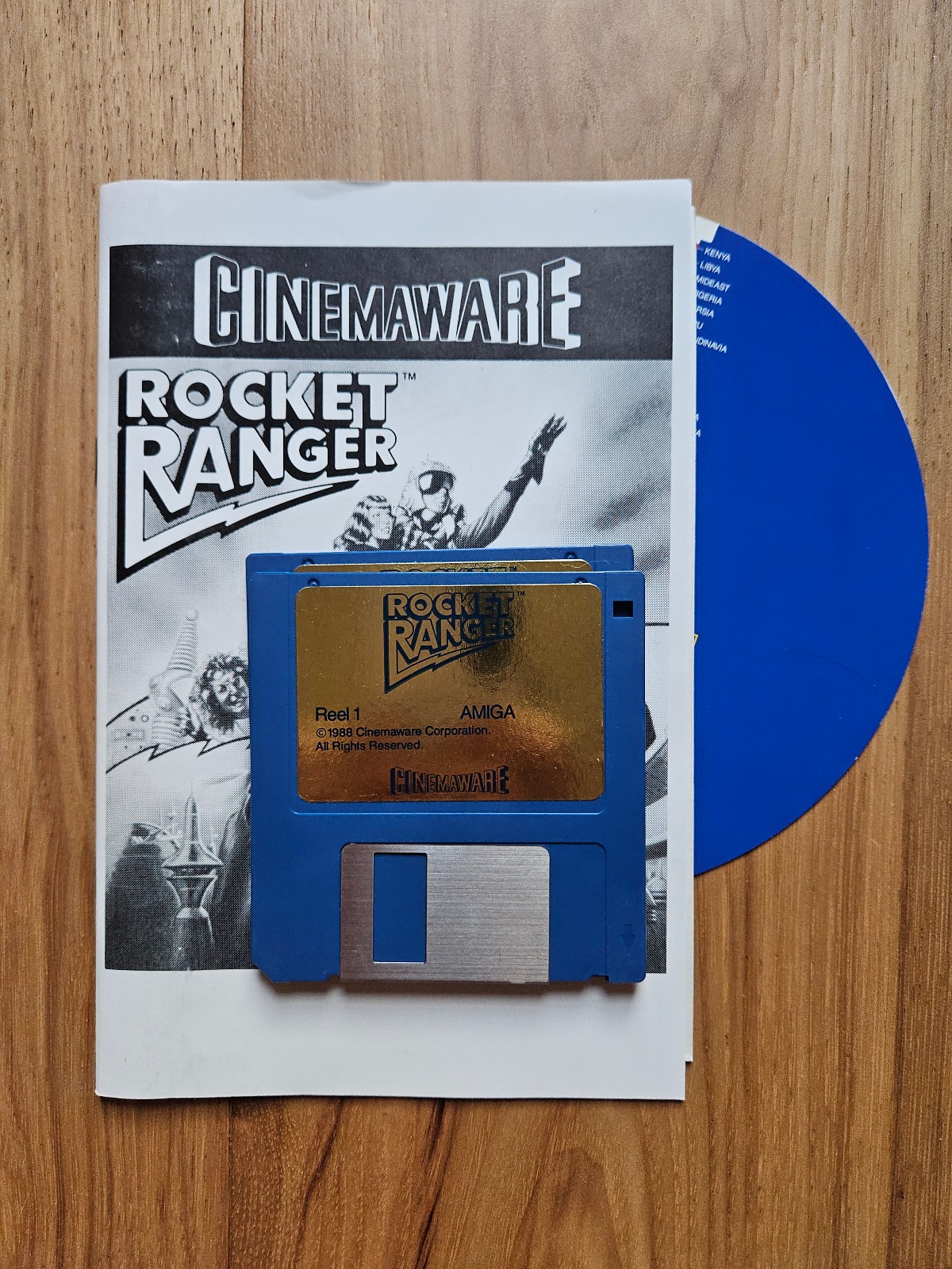 Rocket Ranger (1988, Commodore Amiga, Cinemaware) w/ Manual + Ref Card + Decoder