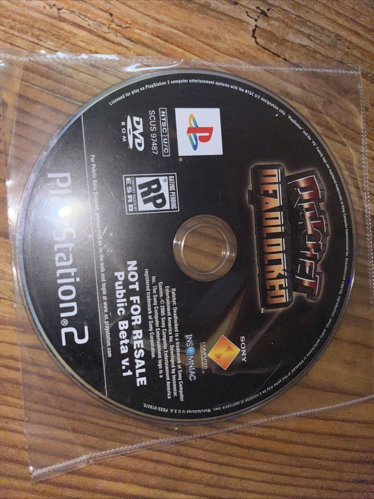 RARE Ratchet Deadlocked Public Beta V1 (Sony Playstation 2 PS2, 2005) RARE WORKS
