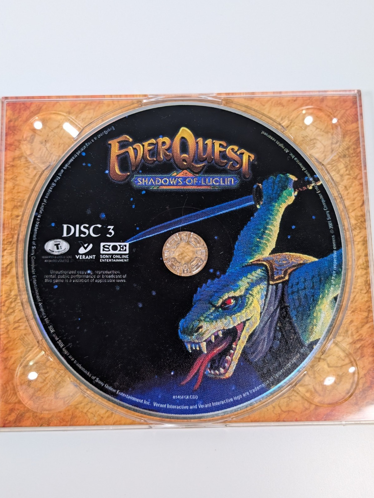 EverQuest: Shadows of Luclin (PC, 2001) Tested Working w/ Holder, 3 Discs