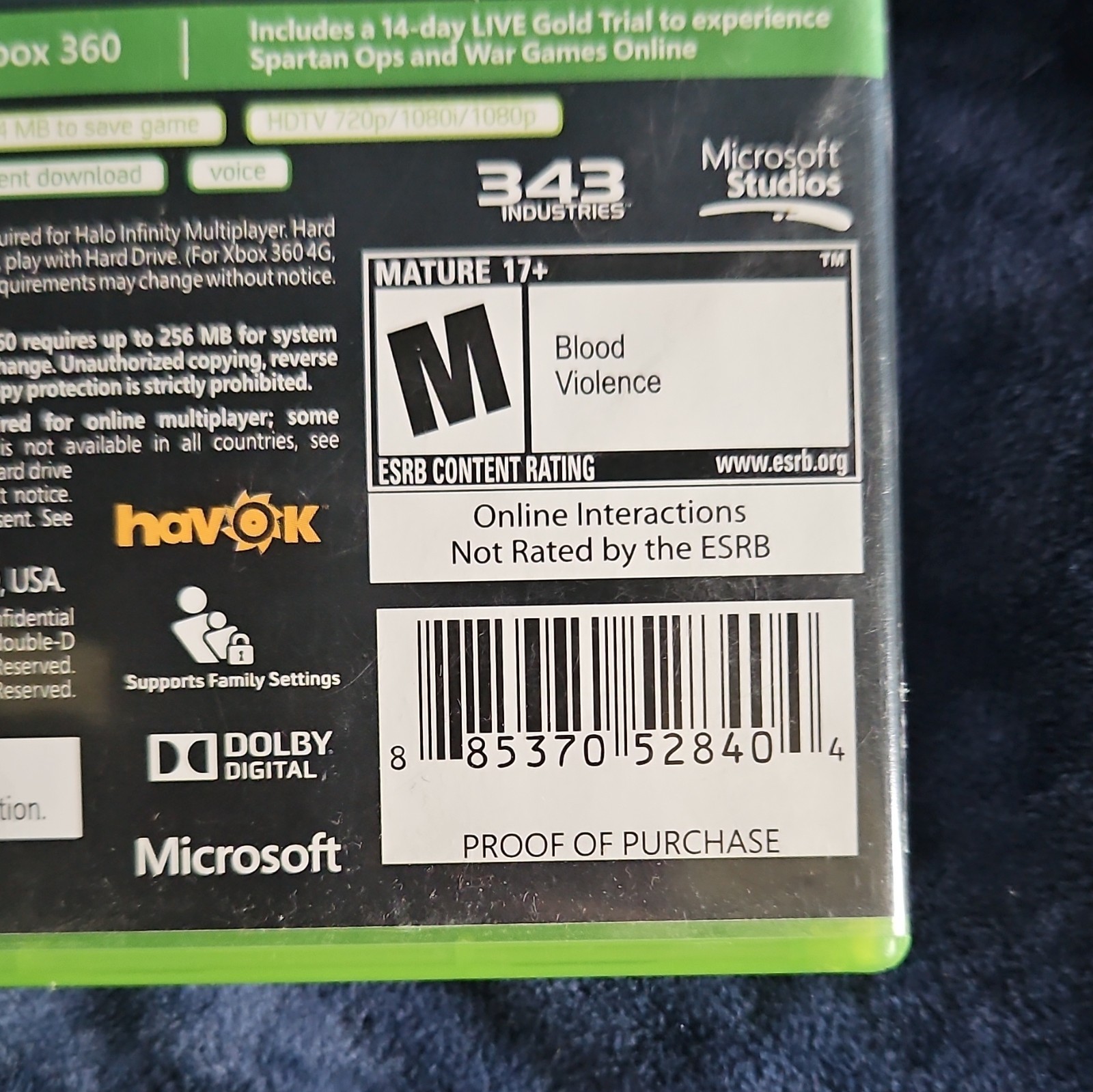 Halo 4 Multiplayer M Mature Xbox 360 Shooter NTSC-U/C