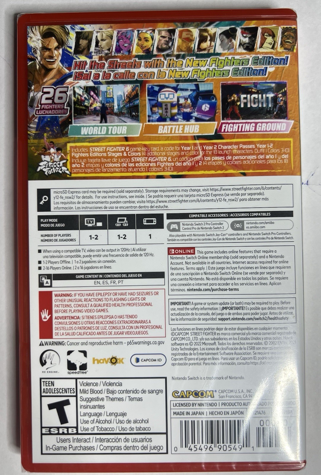Street Fighter 6 Year 1-2 Fighters Edition Switch 2 NEW/SEALED