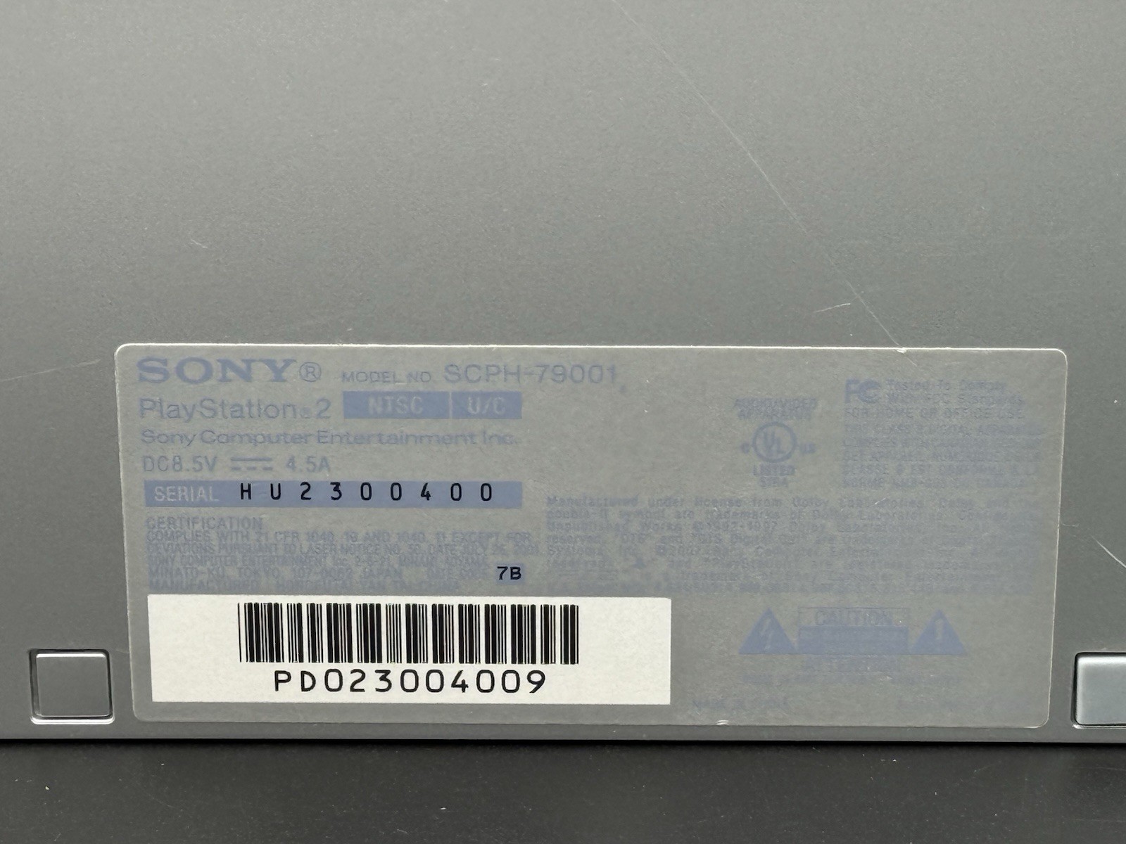 Sony PlayStation 2 Slim Silver SCPH-79001 Console PS2 OEM Cords&Controller