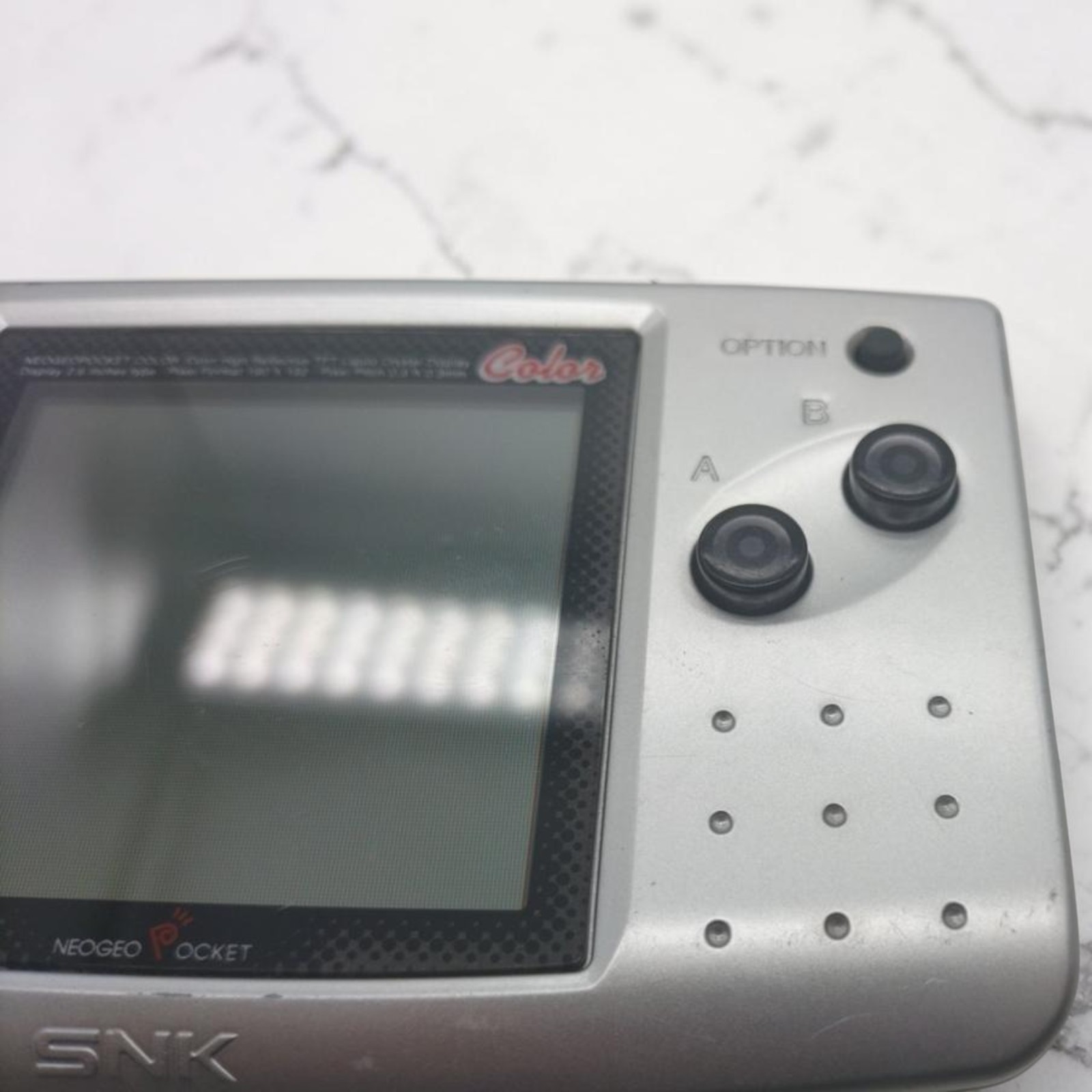 SNK Neo Geo Pocket Color Silver Handheld Console Tested Working Used Japan