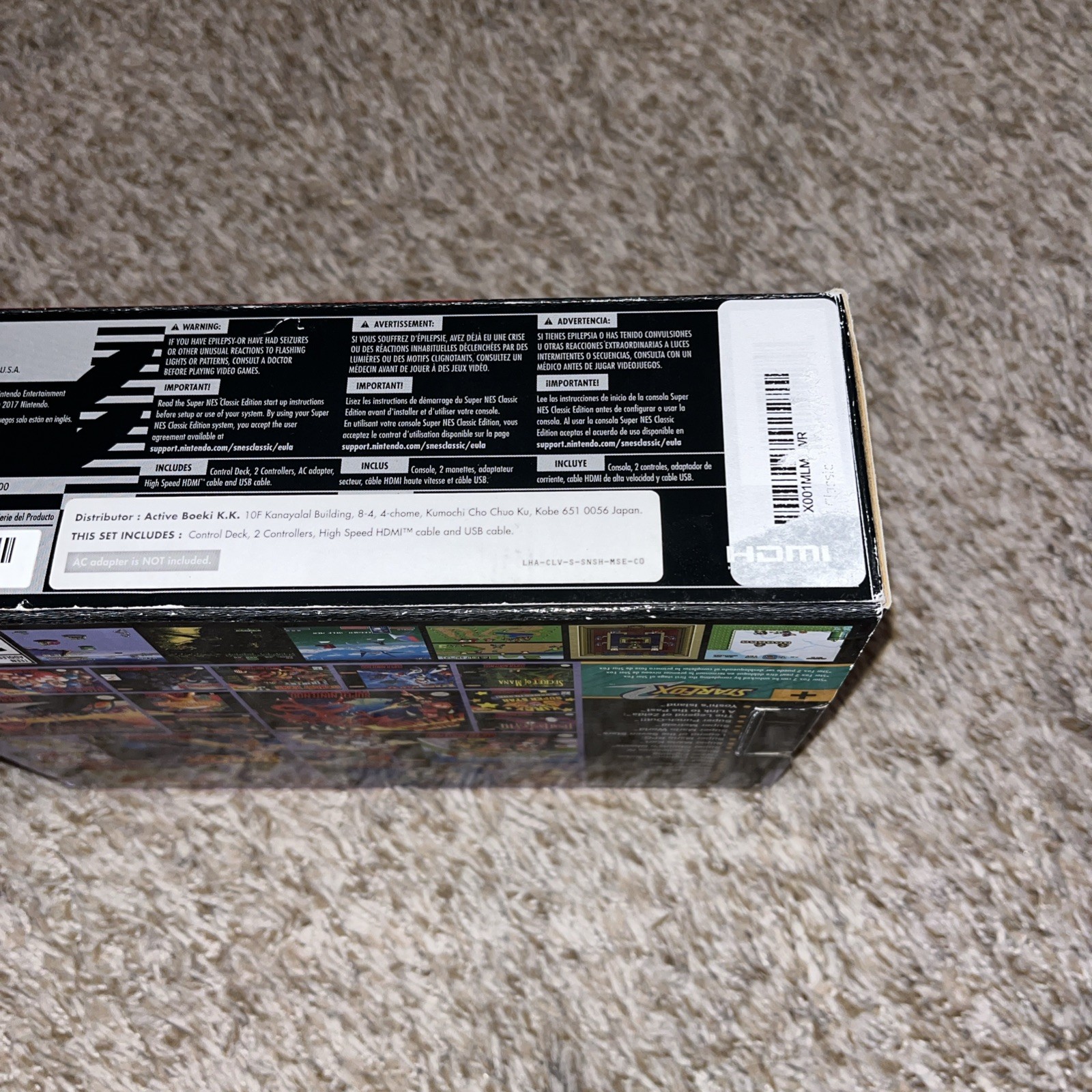 Used Genuine Super Nintendo Entertainment SNES Classic Edition 200 Games Mini