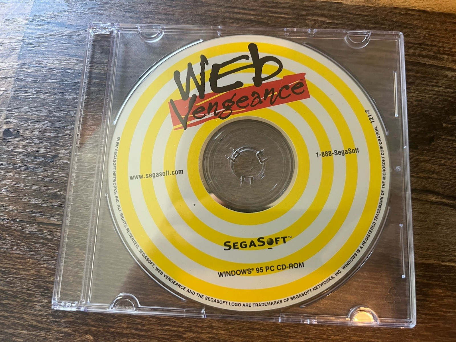 Web Vengeance PC CDROM 1997 Vintage Videogame Segasoft Windows 95 Disc Only