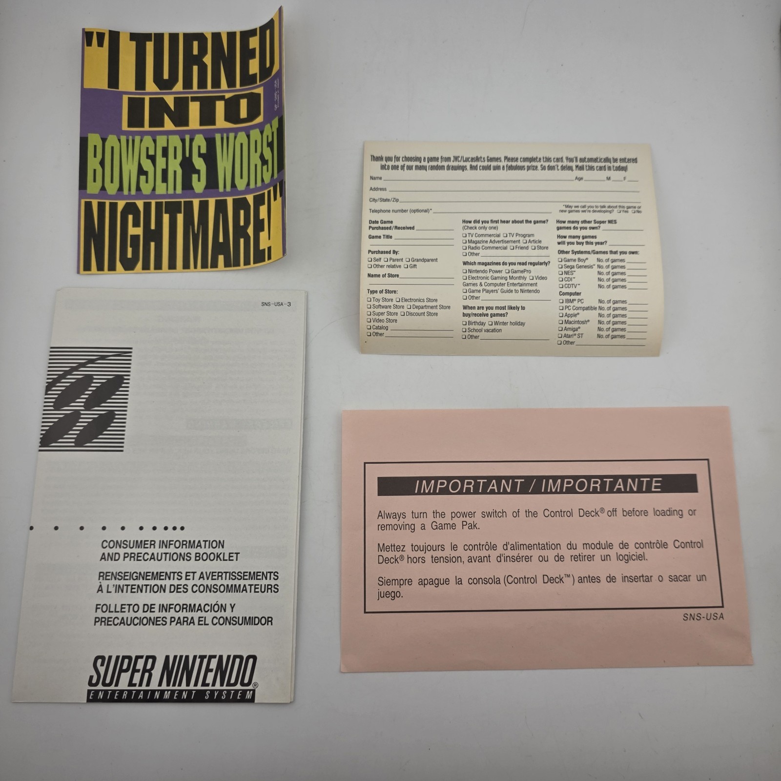 Super Star Wars – Box With Reg Card Poster Shrink Wrap Super Nintendo (No Game)