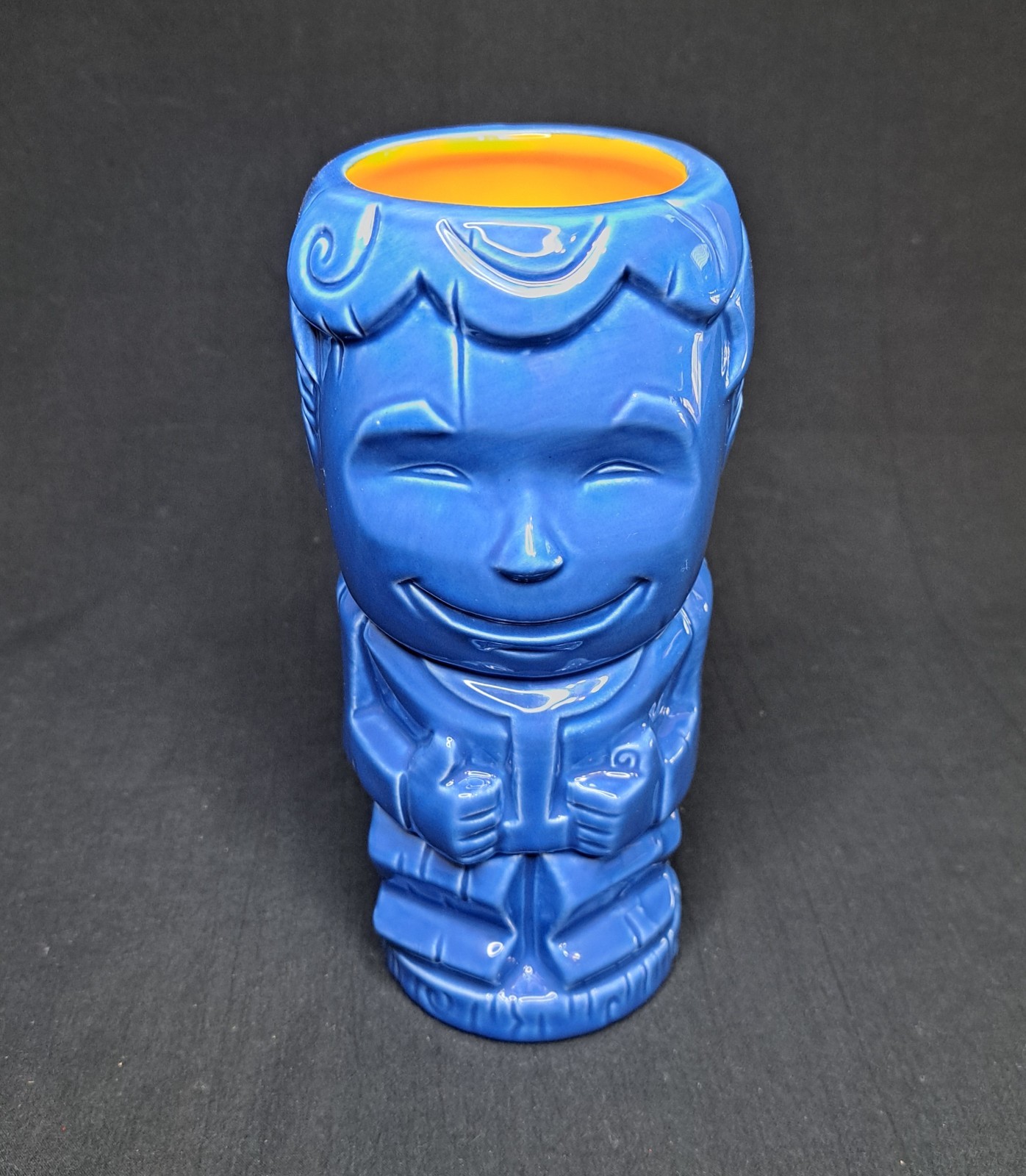 Geeki Tikis Fallout Vault Boy Tiki Mug Blue Ceramic Bethesda 14 Oz