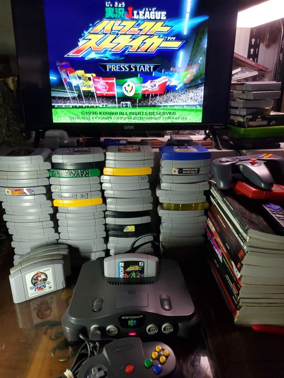 Clean Japanese Region N64 Nintendo 64 Console With 2 Controllers And 5 Games #A2