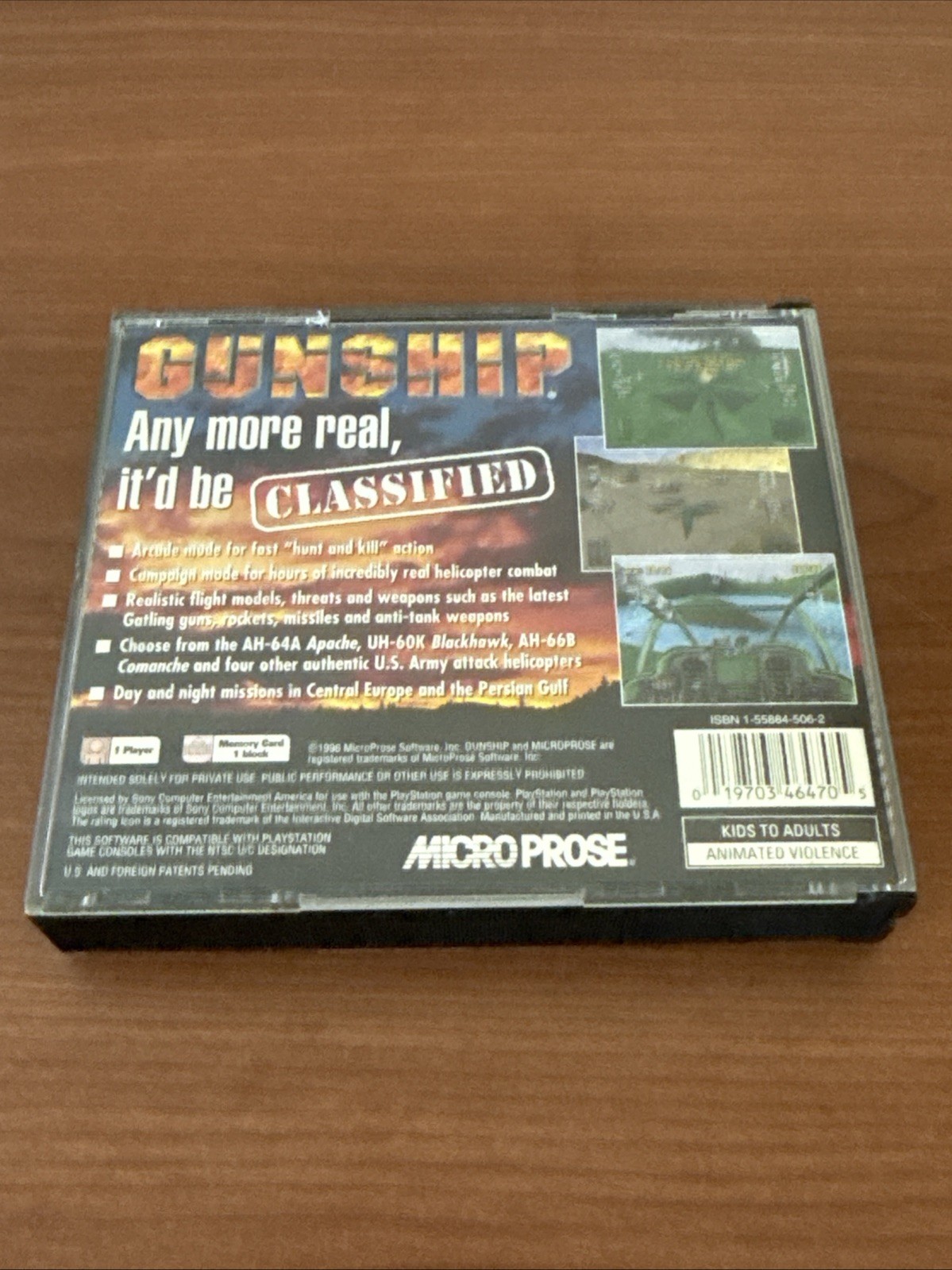 Gunship (Sony PlayStation 1, 1996) PS1 Complete CIB W/ Reg Card