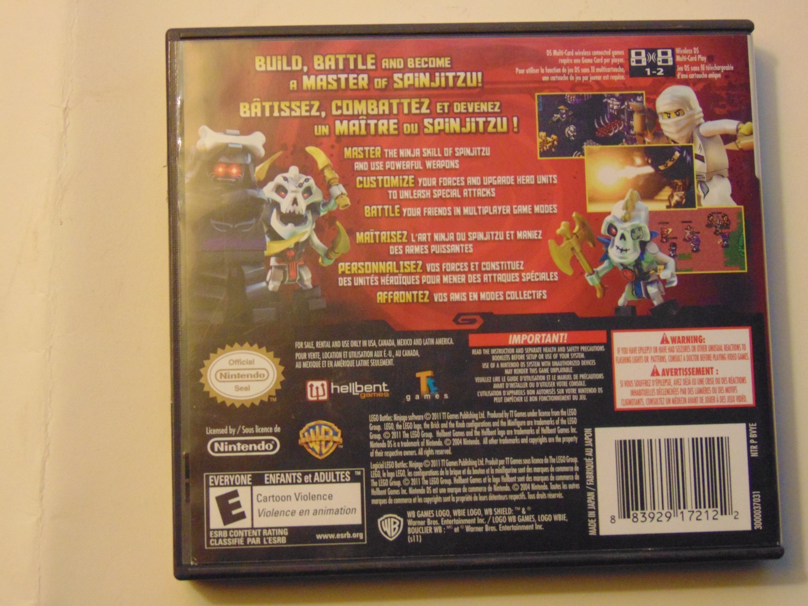 Nintendo DS – LEGO Battles: Ninjago – Complete in Box w/ Manual