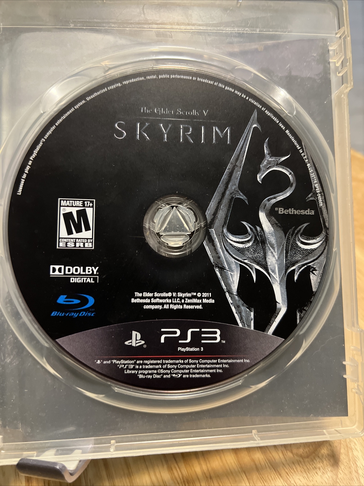 The Elder Scrolls V: Skyrim PlayStation 3 (PS3) Manual No Map