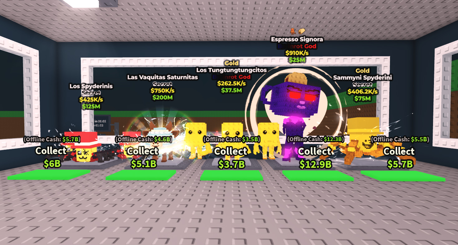 Roblox | Steal A Brainrot | Gold Diamond Rainbow Galaxy | Cheap – Fast – Safe ✅