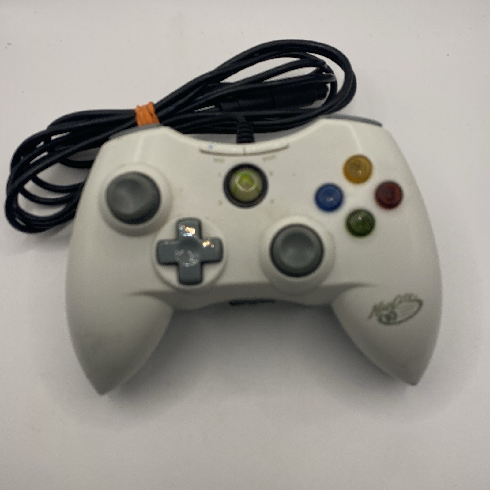 Mad Catz Wired USB Xbox 360 Controller White Gray 6ft Analog Joystick Vibration