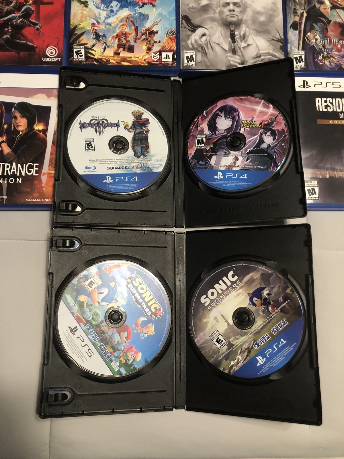Ps5/ps4 Game Lot Kingdom Hearts Devil May Cry Resident Evil Elden Ring As Is