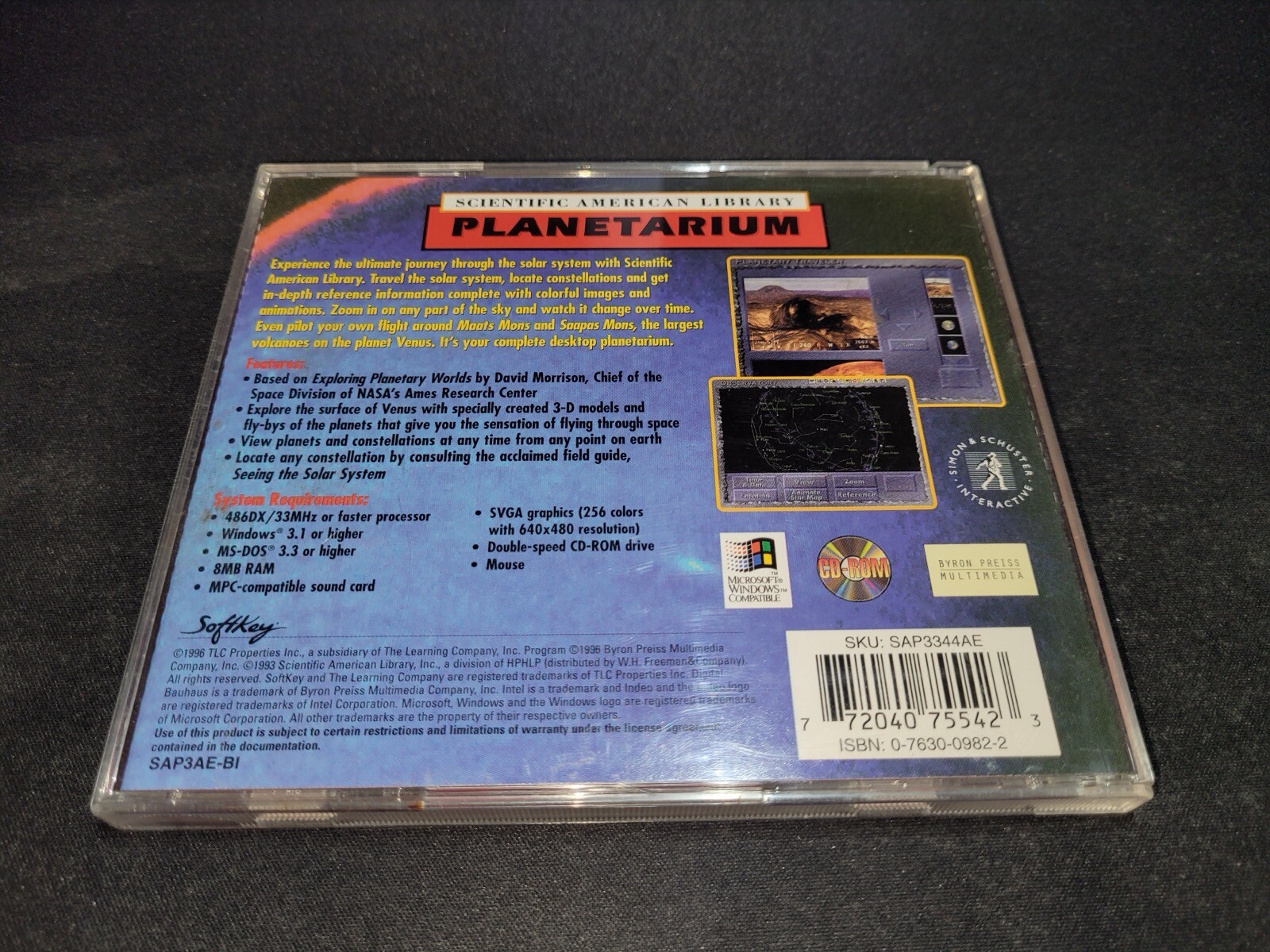 Scientific American Library: Planetarium PC Windows LN perfect COMPLETE!