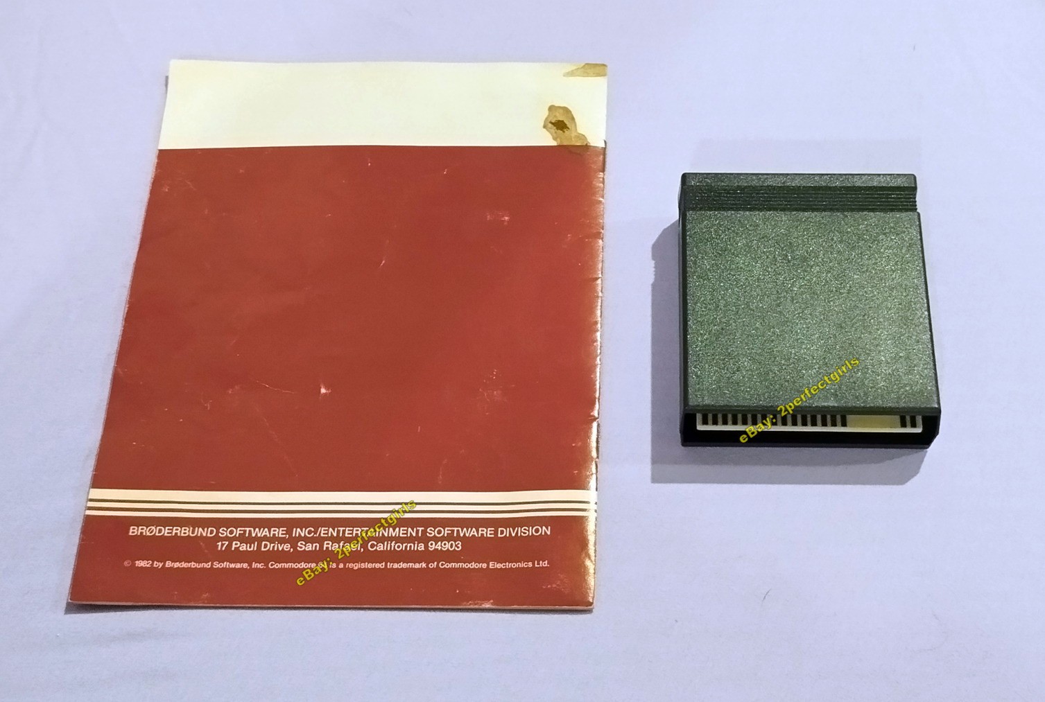 LODE RUNNER (Commodore 64 C64, 1983) by BRODERBUND Cartridge + Manual VG+