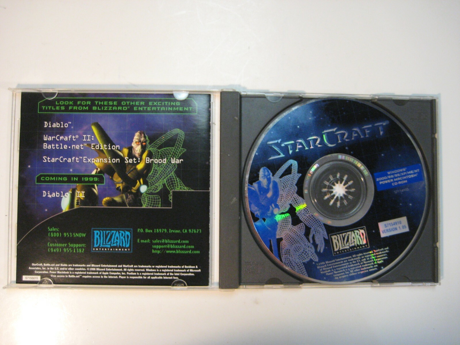 Starcraft PC CDROM 1998 Windows RTS Game US Version