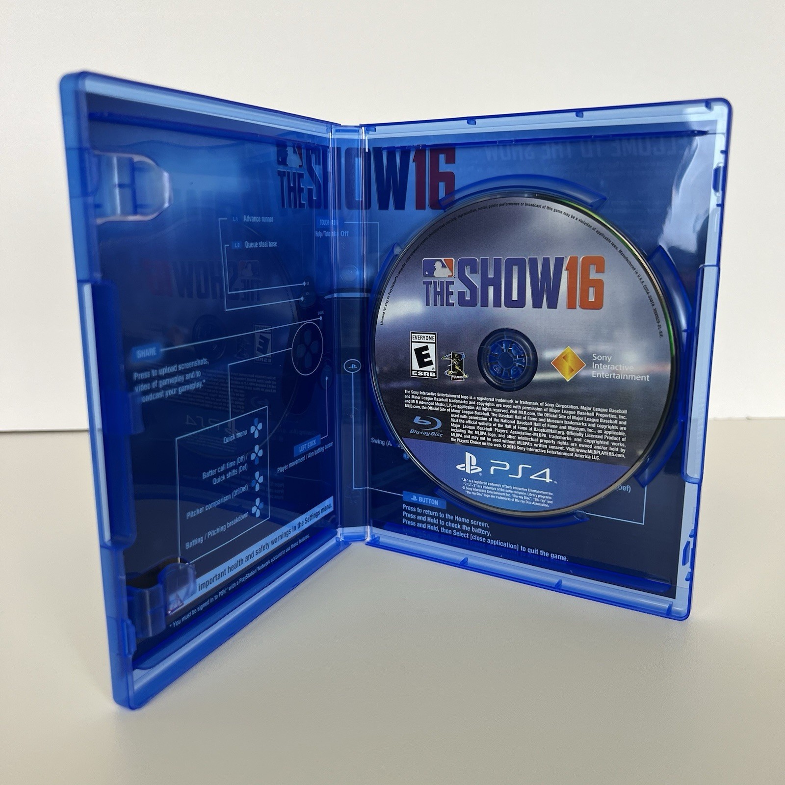 MLB: The Show 16 (Sony PlayStation 4, 2016) PS4 Disc & Case