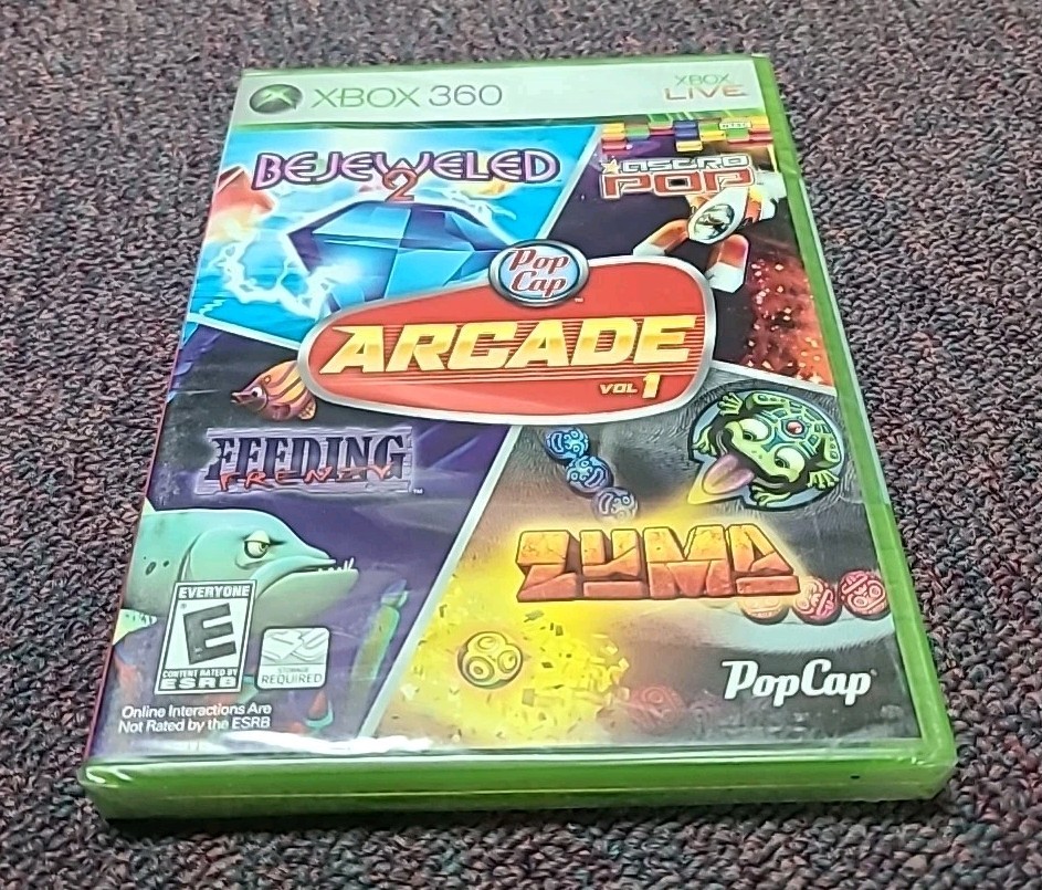 Pop Cap Arcade Vol. 1 (Microsoft Xbox 360, 2007) X360