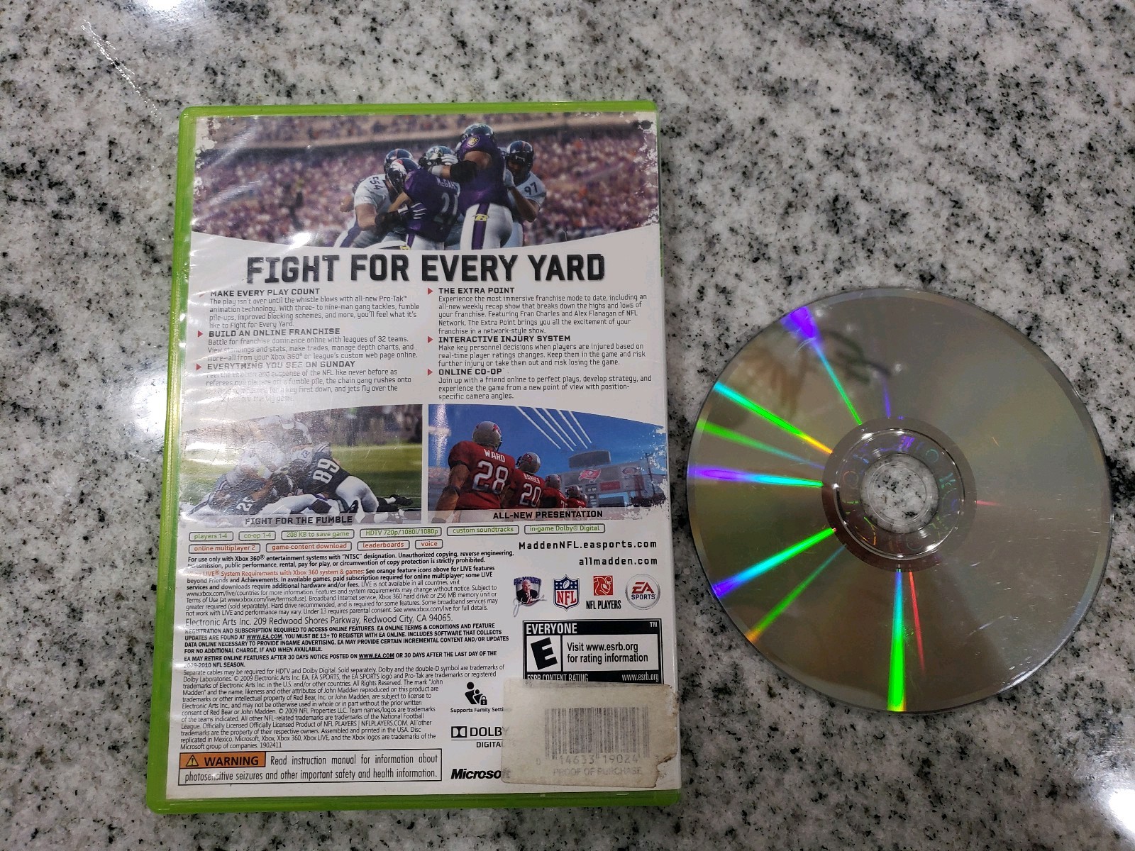 MADDEN NFL 10 Xbox 360 FREE FAST SHIPPING