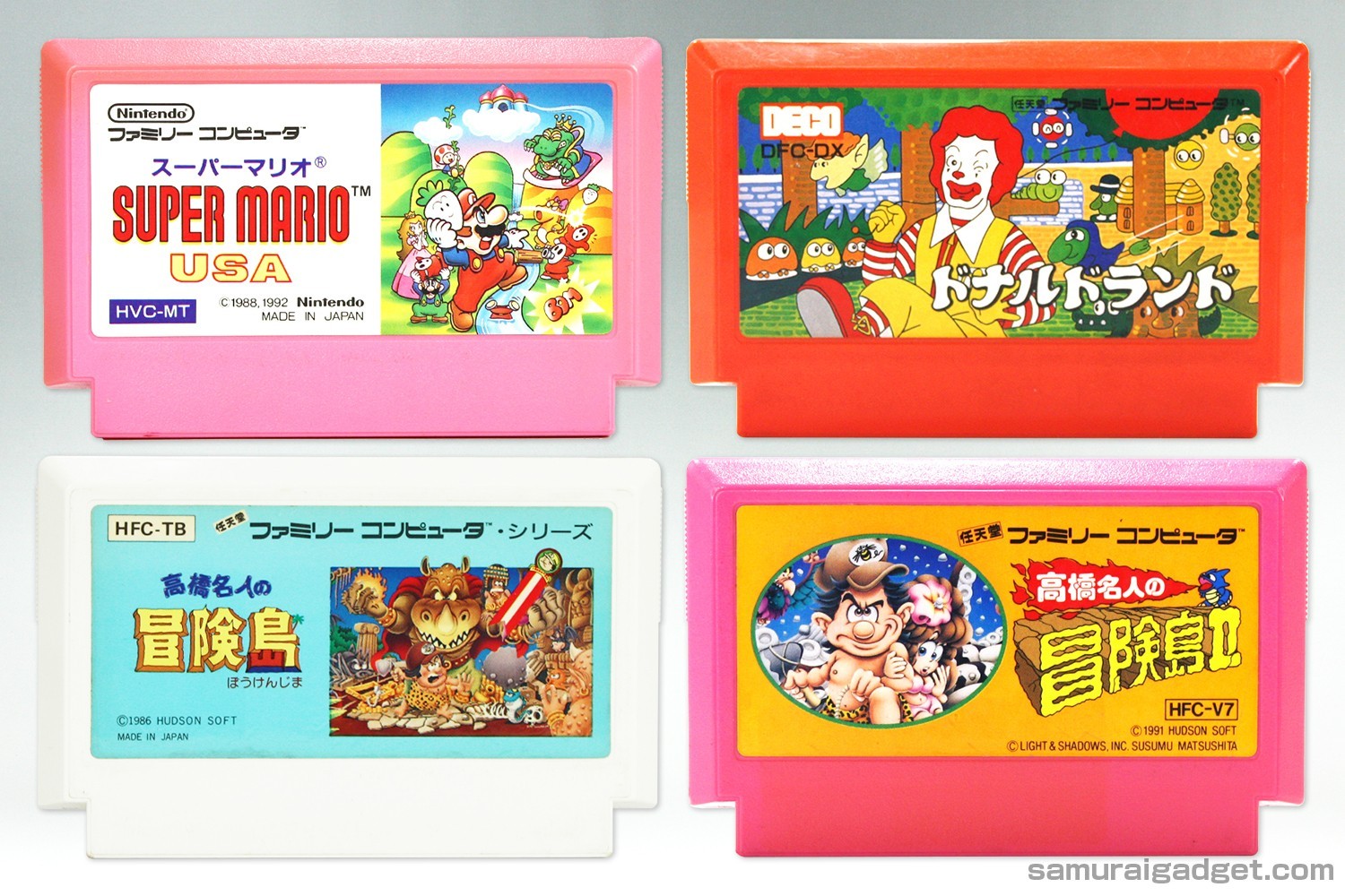 Super Mario USA(Bros. 2) & Donald Land & Adventure Island 1+2 Famicom / FC Japan