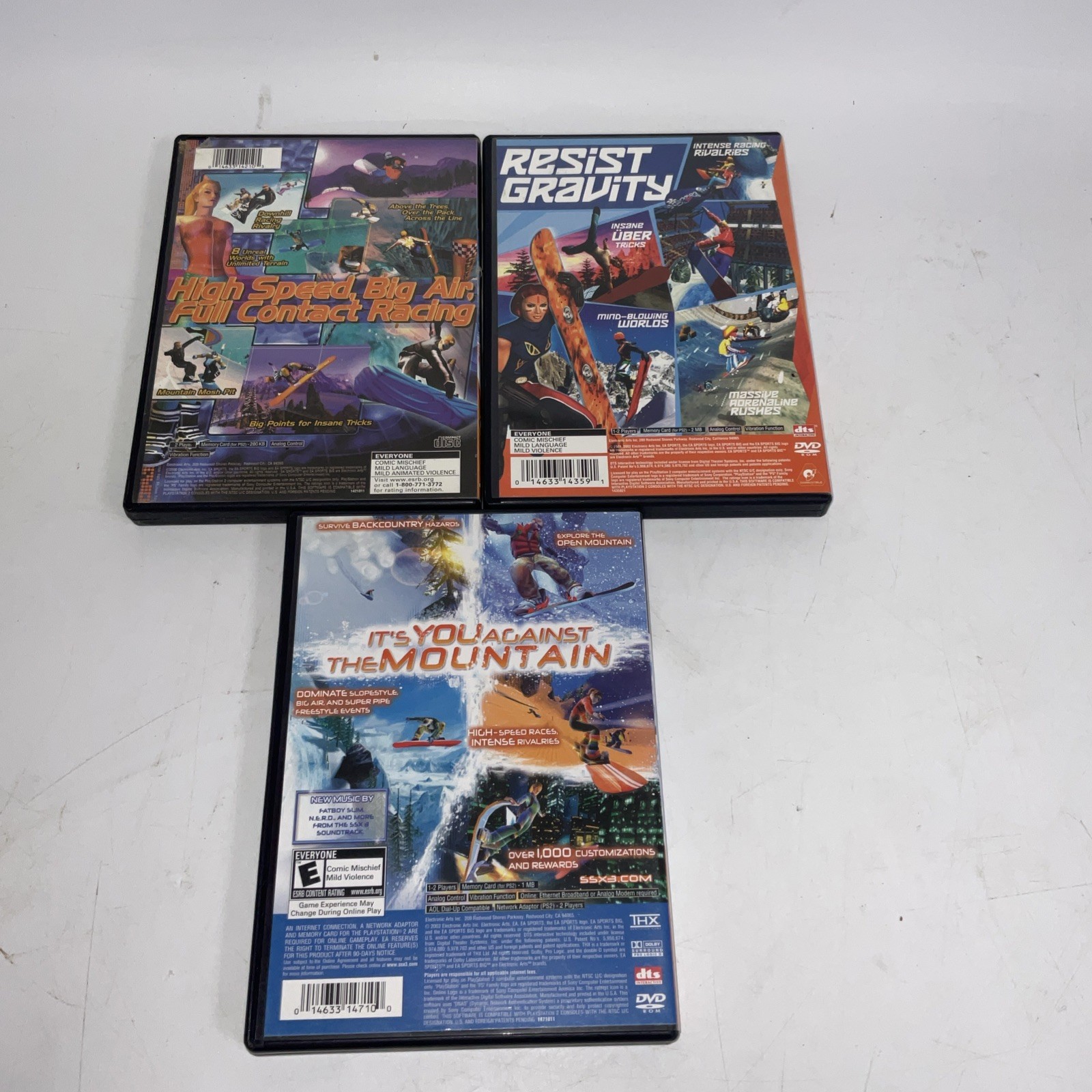 PS2 SSX Game Lot Tricky & SSX 3 Trilogy Bundle CIB